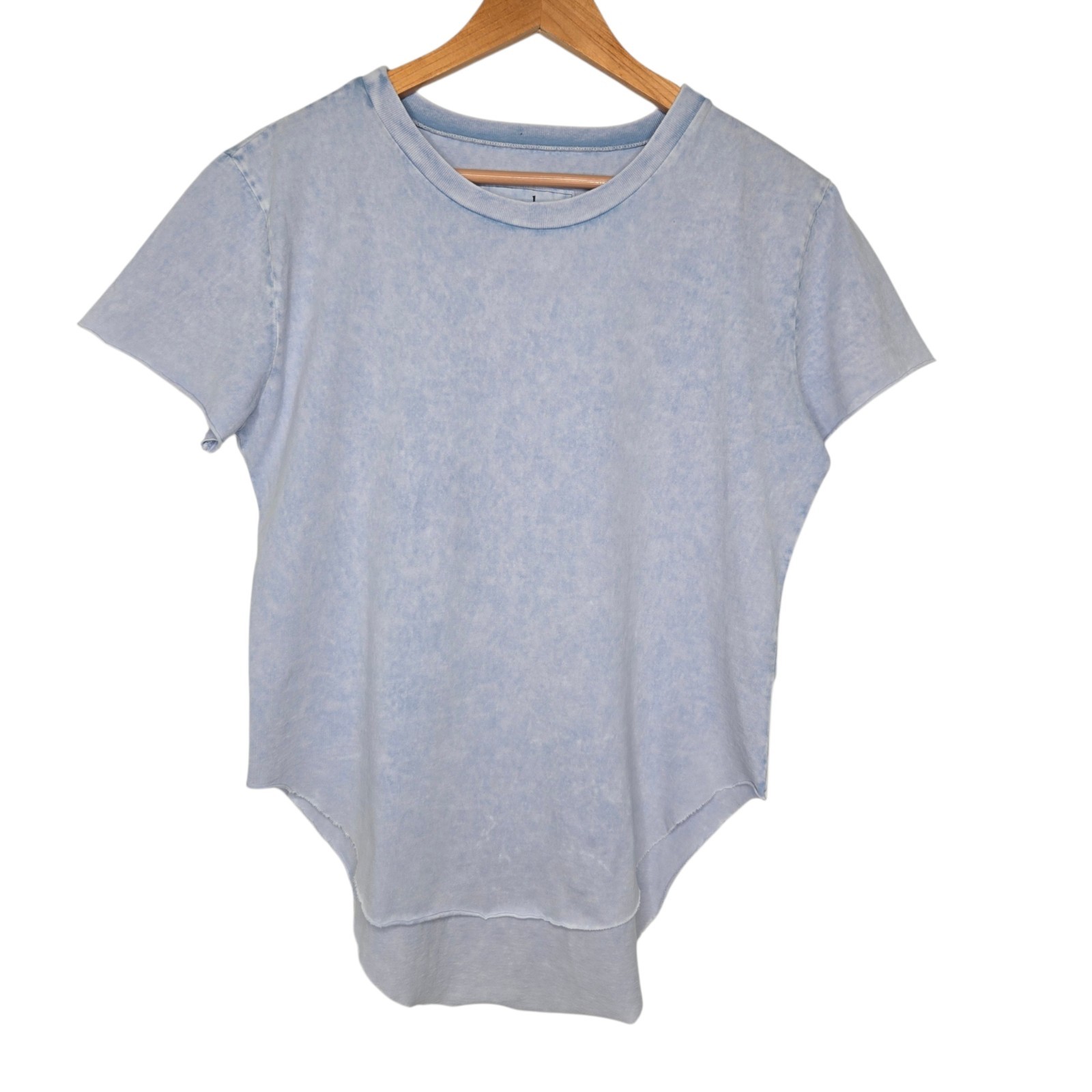 Frank & Eileen Womens Mineral Blue Short Sleeve Perfect Theo Tee Shirt Medium