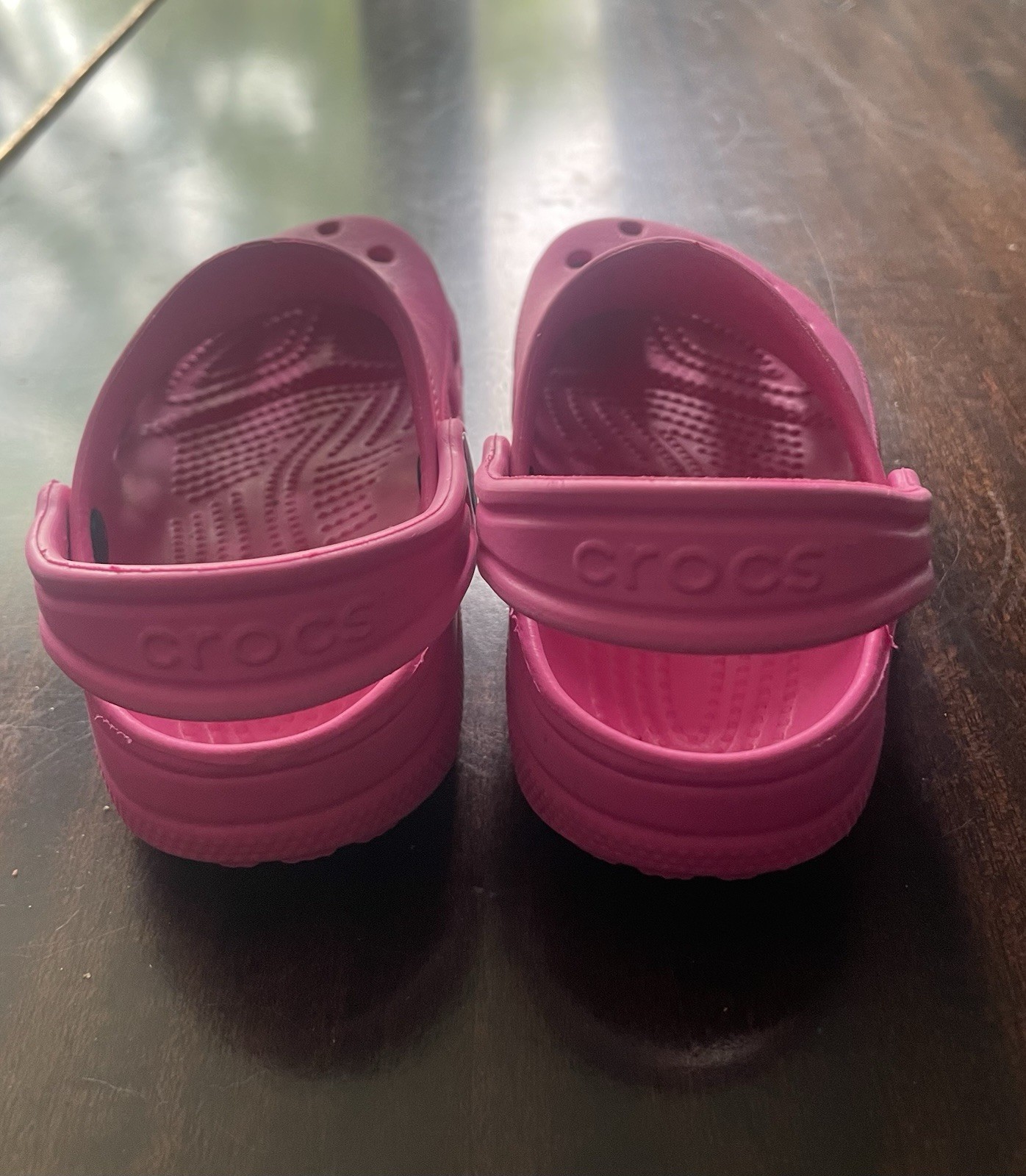 Crocs Classic Clog Unisex Kids Pink Slip-On Clog Shoes US 8 Synthetic