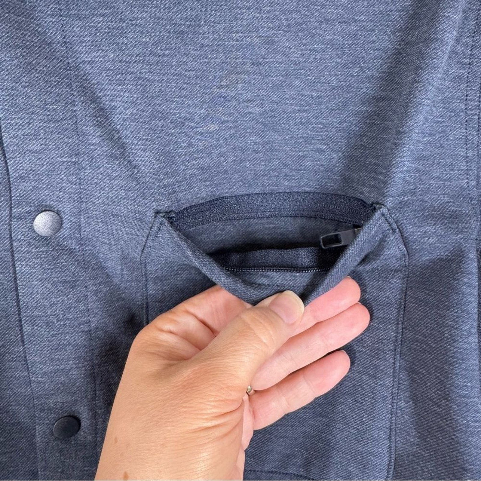 Lululemon Soft Knit Overshirt Heathered True Navy Blue Athleisure Men’s Large