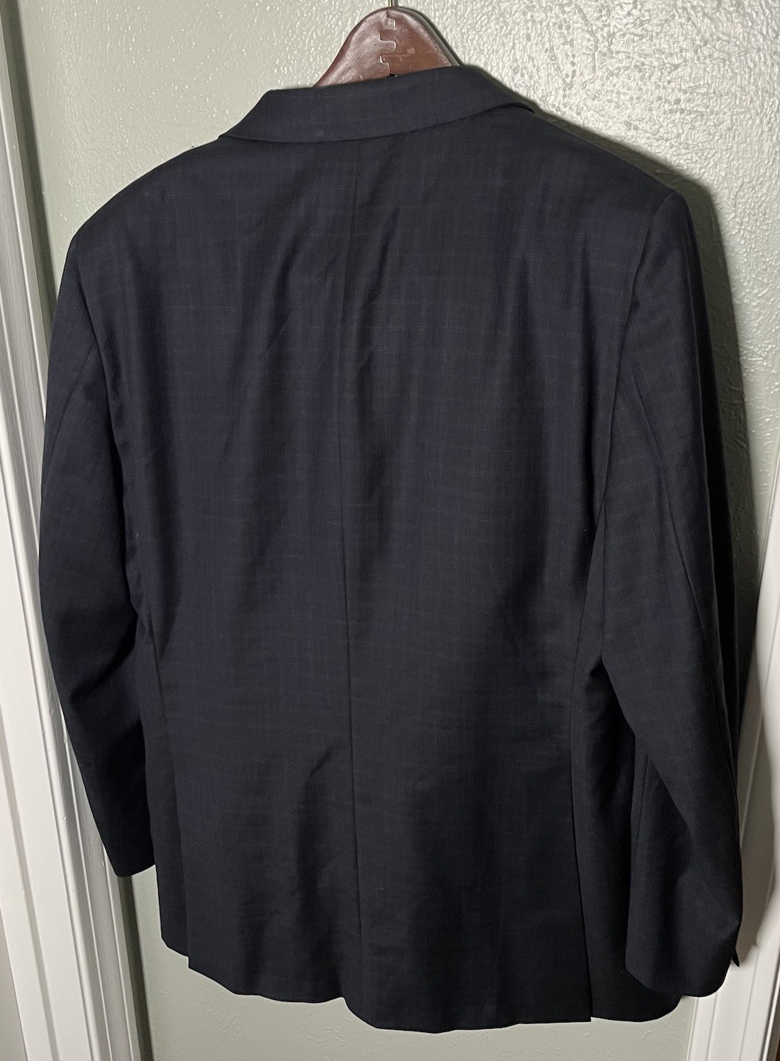 Hickey Freeman Milburn 42R Gray Plaid Wool 2pc Suit FF Pants 34×30 USA Made