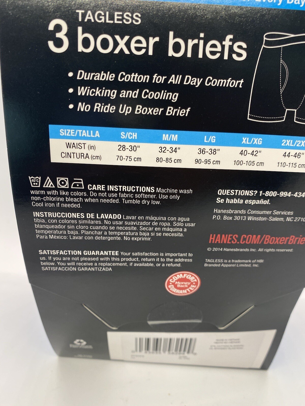 Hanes Mens Performance X-Temp Fresh IQ Odor Control Boxer Brief 3 Pack 2XL