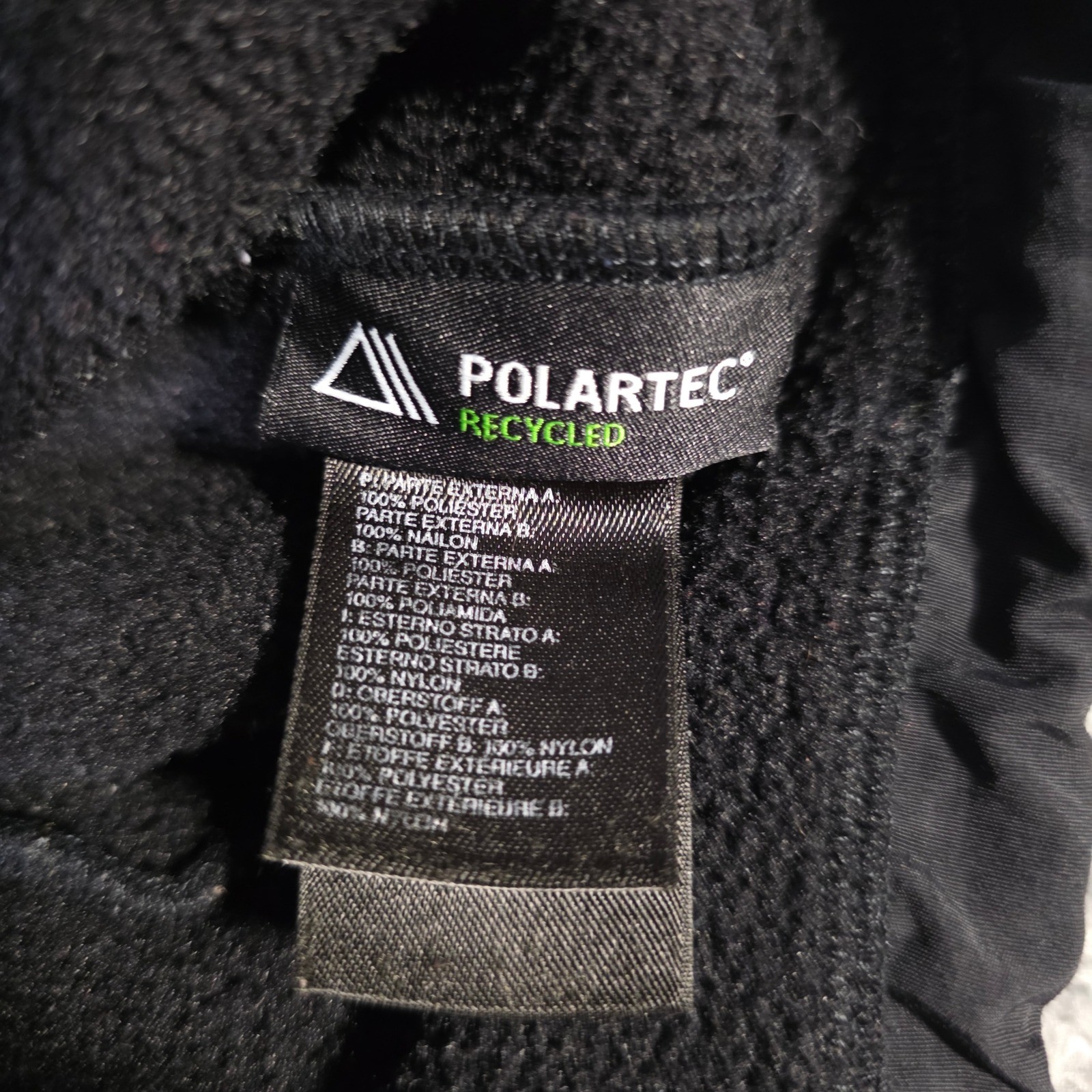 The North Face Womens Small Denali Fleece Jacket Black Polartec Full Zip Overlay