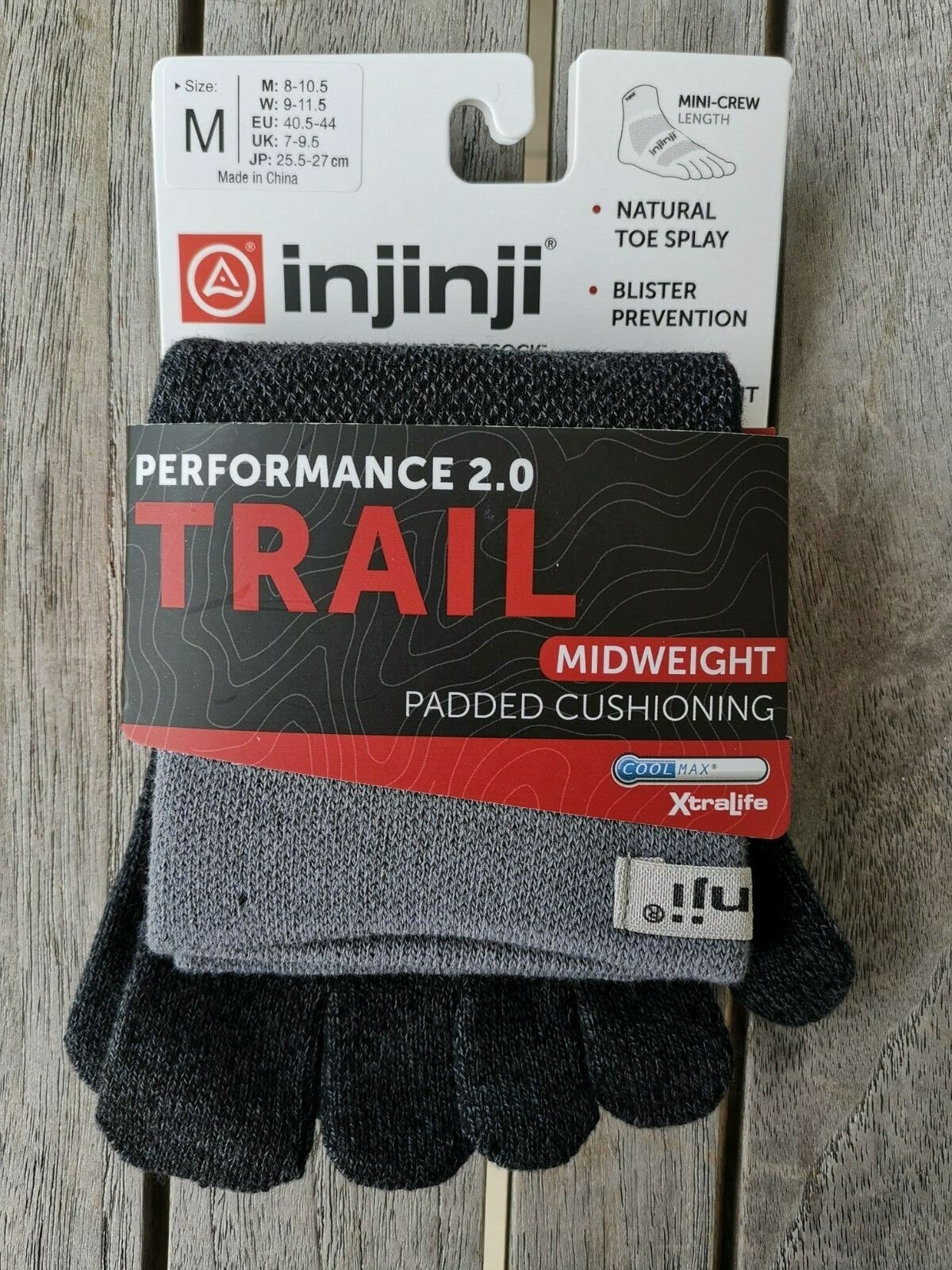 2024 1 Pack Injinji Run Ultra light Original Thin No Show Toe Socks size XS-L