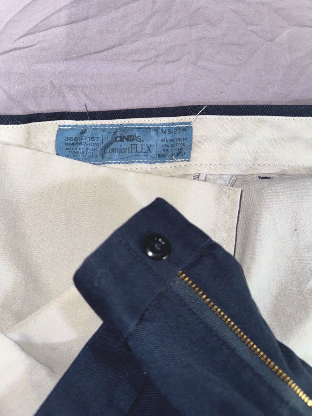 Cintas ComfortFlex Navy Work Pants Men’s Size 44 New Dark Blue Uniform