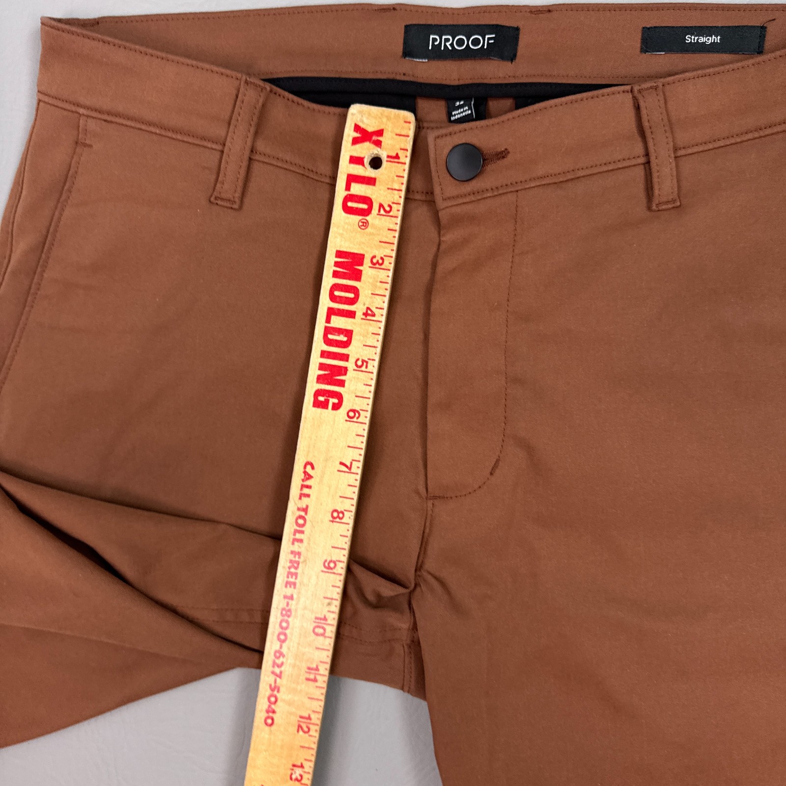 Proof Pants Mens 32×32 Rust Rover Commute Office Work Golf Driving Range Brown