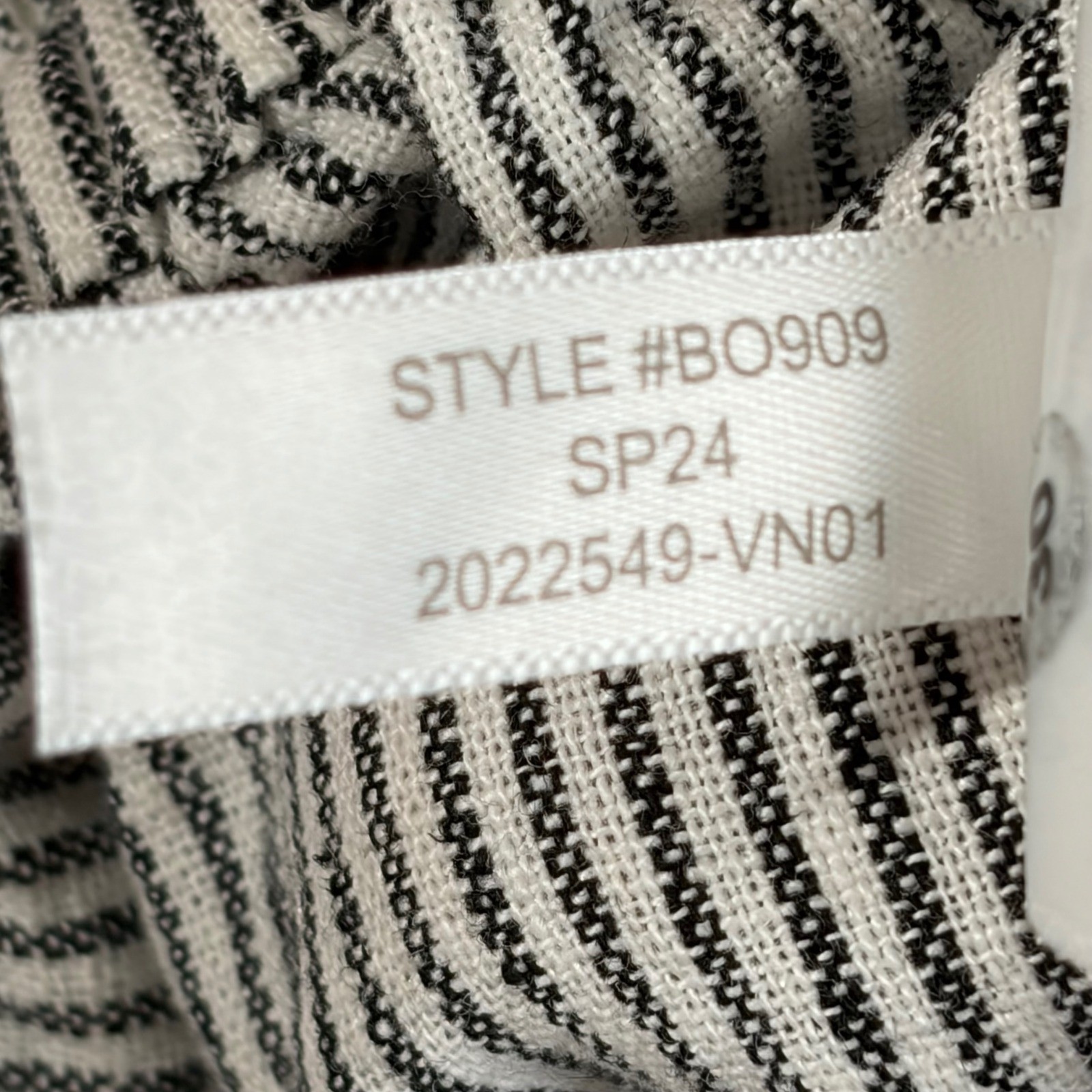 J.Crew Seaside Pant 8T Tall Linen Blend Ticking Stripe Navy White BO909 SP24