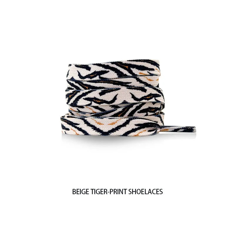 Classic Flat Shoelaces for Sneakers Print Animal Leopard Zebra Snake Shoe Laces