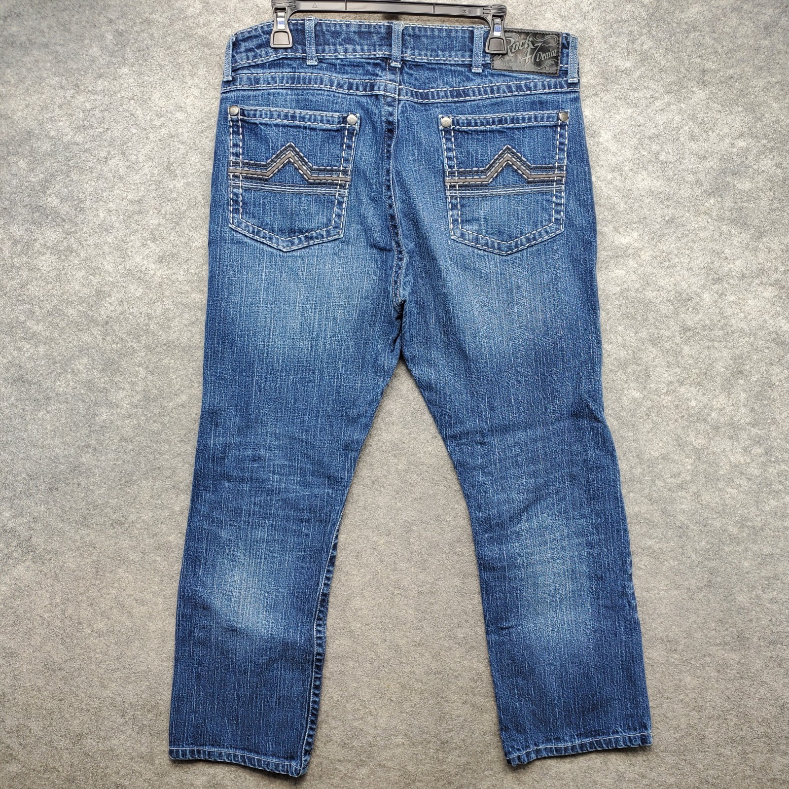 Rock 47 by Wrangler Jeans Men’s Size 36×32 Medium Blue Wash Slim Straight