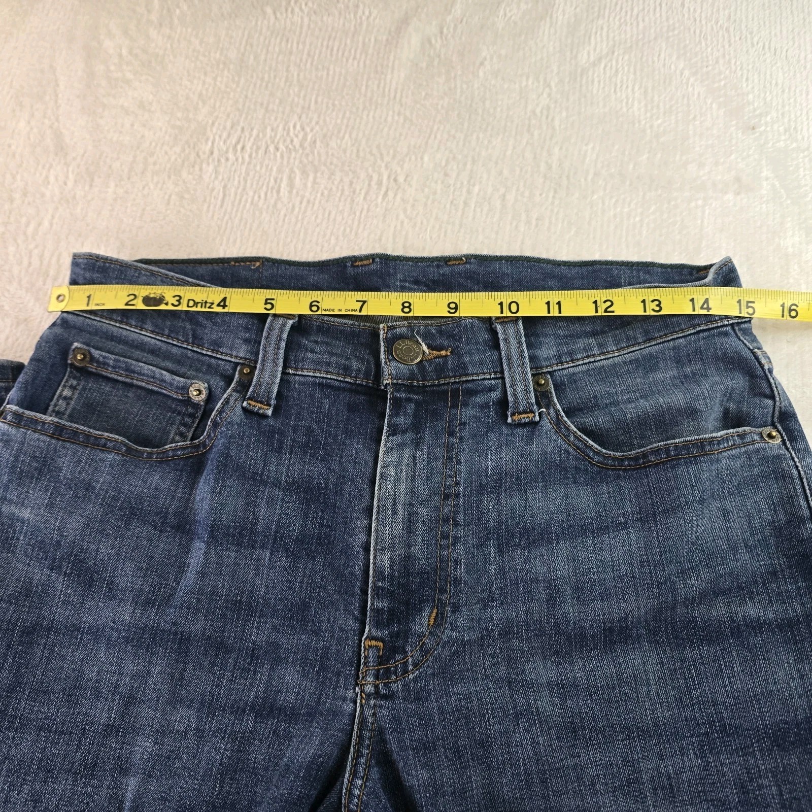 LL Bean Mens BeanFlex Jeans Standard Fit Straight Leg Stretch Size 30×29