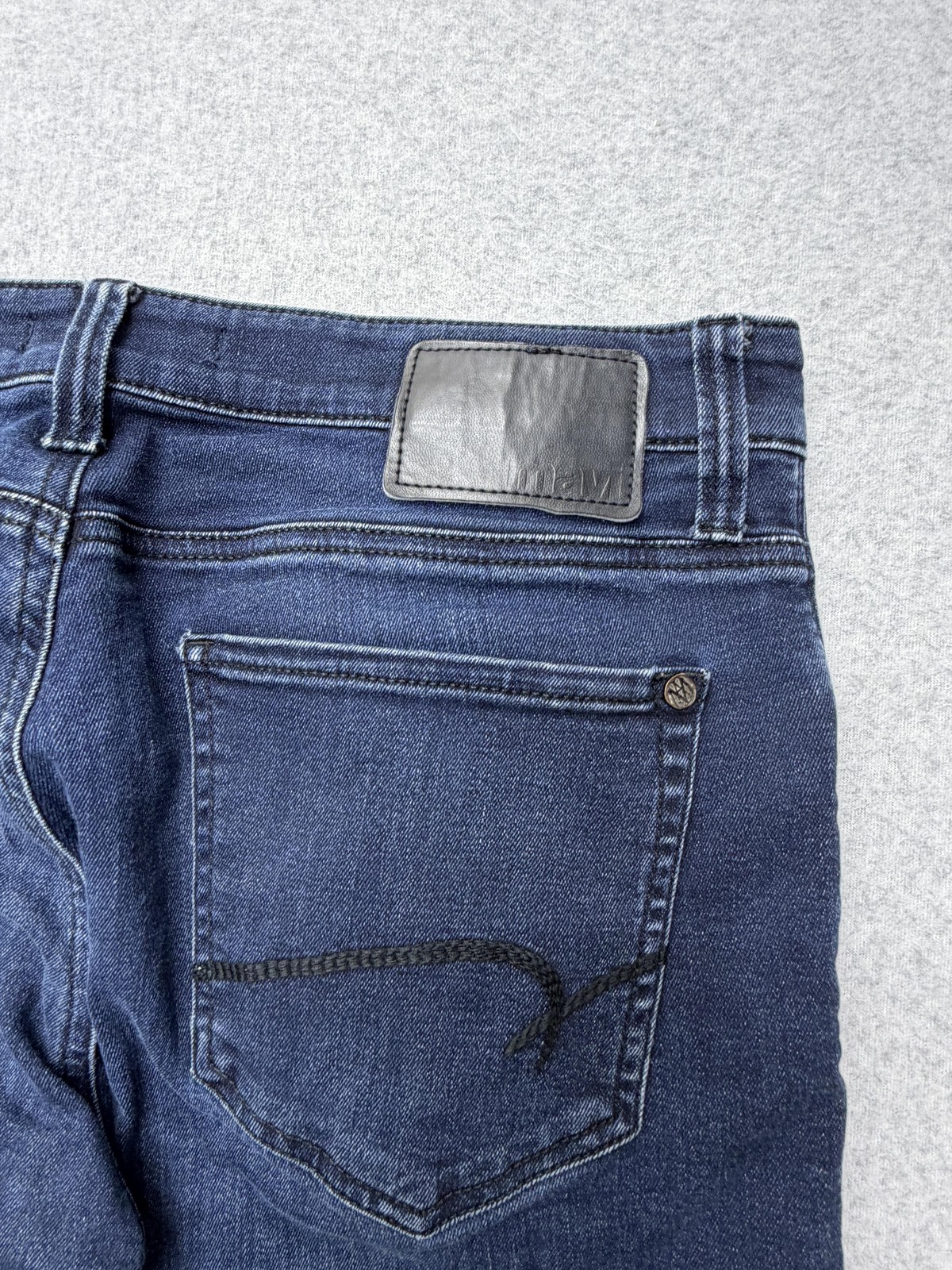 Mavi Jake Jeans Mens 33×32 Dark Wash Blue Slim Tapered Stretch Denim Pants