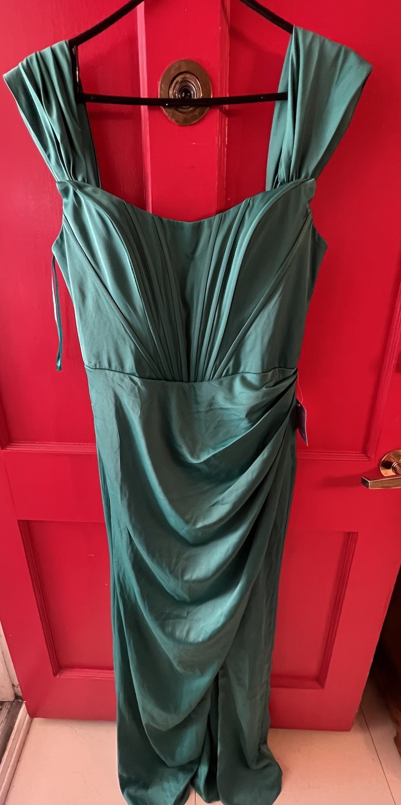LaDivine Cinderella Divine Draped Corset Prom Dress NWT size 14