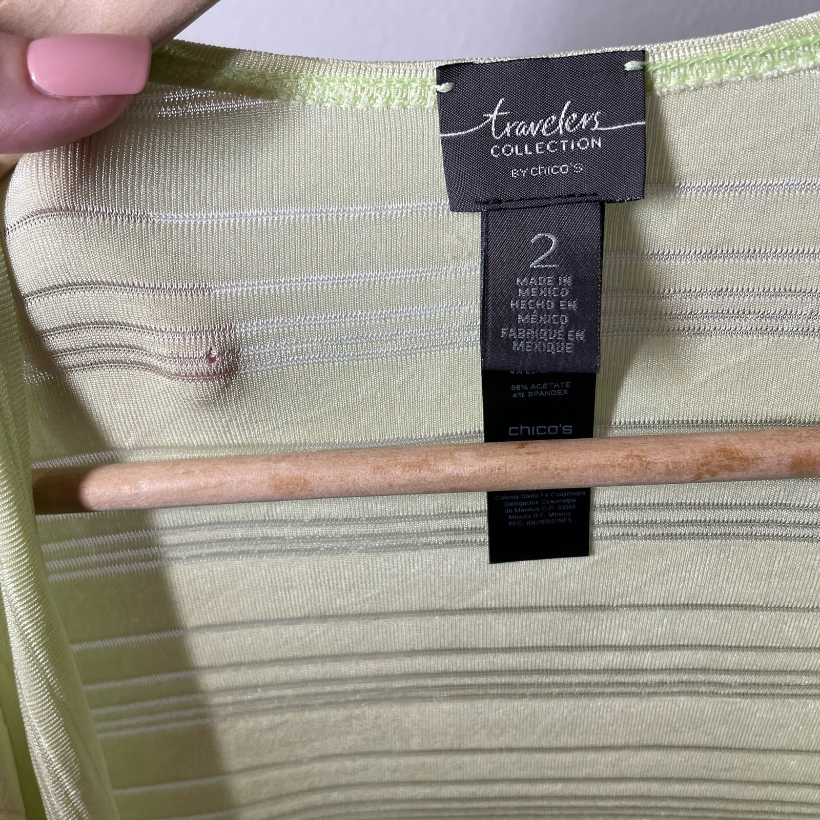 Chicos Traveler’s Lime Green Lightweight Open Cardigan Chico 2 = Large