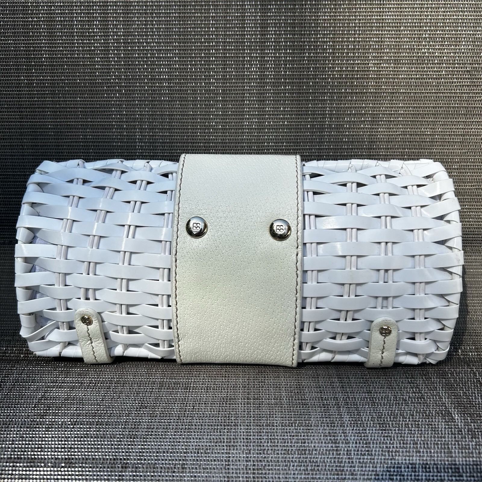 Kate Spade New York Woven White Clutch Bag Shoulder Authentic item from Japan