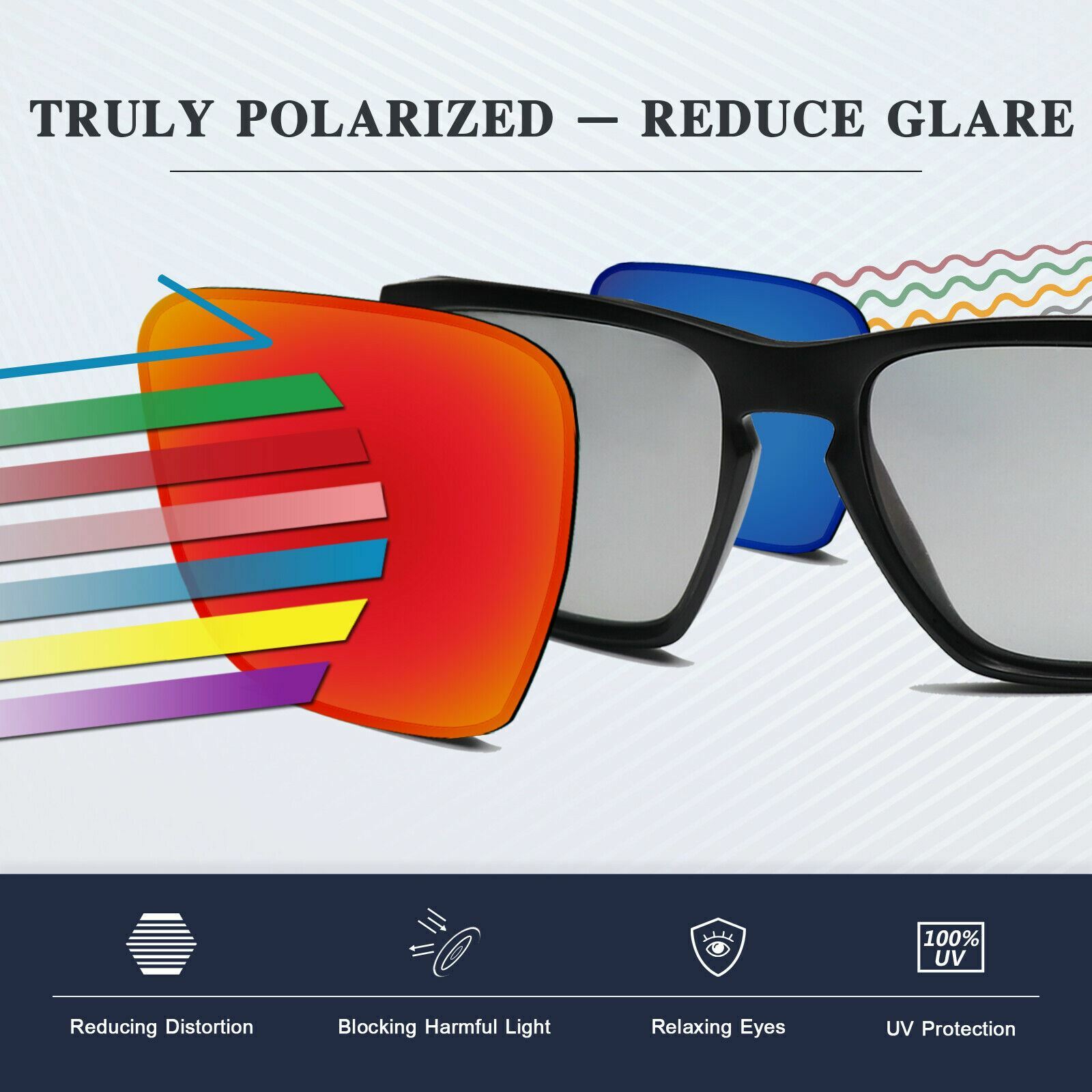 Polarized Replacement Lenses for-OAKLEY Crosshair 2.0 Sunglasses Black UVA&UVB
