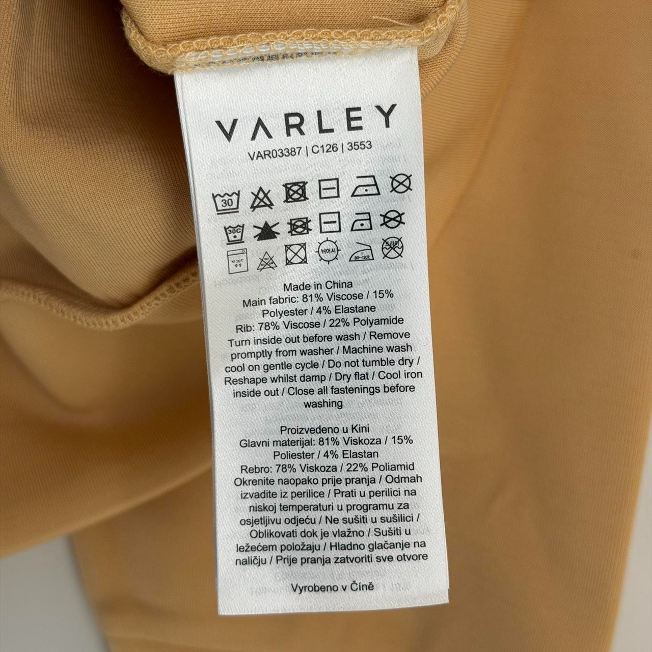 Varley Reena Button Front Sweat in Sahara Sun, Size X-Large