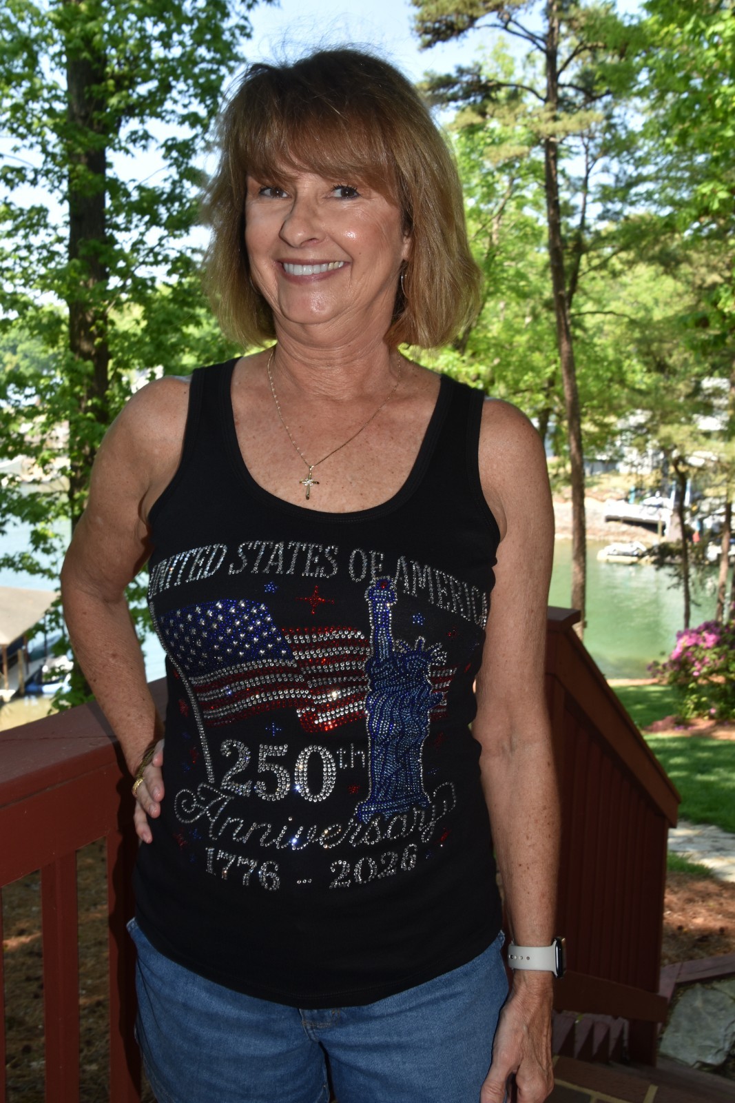 America’s 250th Birthday rhinestone shirt or tank XS S M L XL XXL 1X 2X 3X 4X 5X