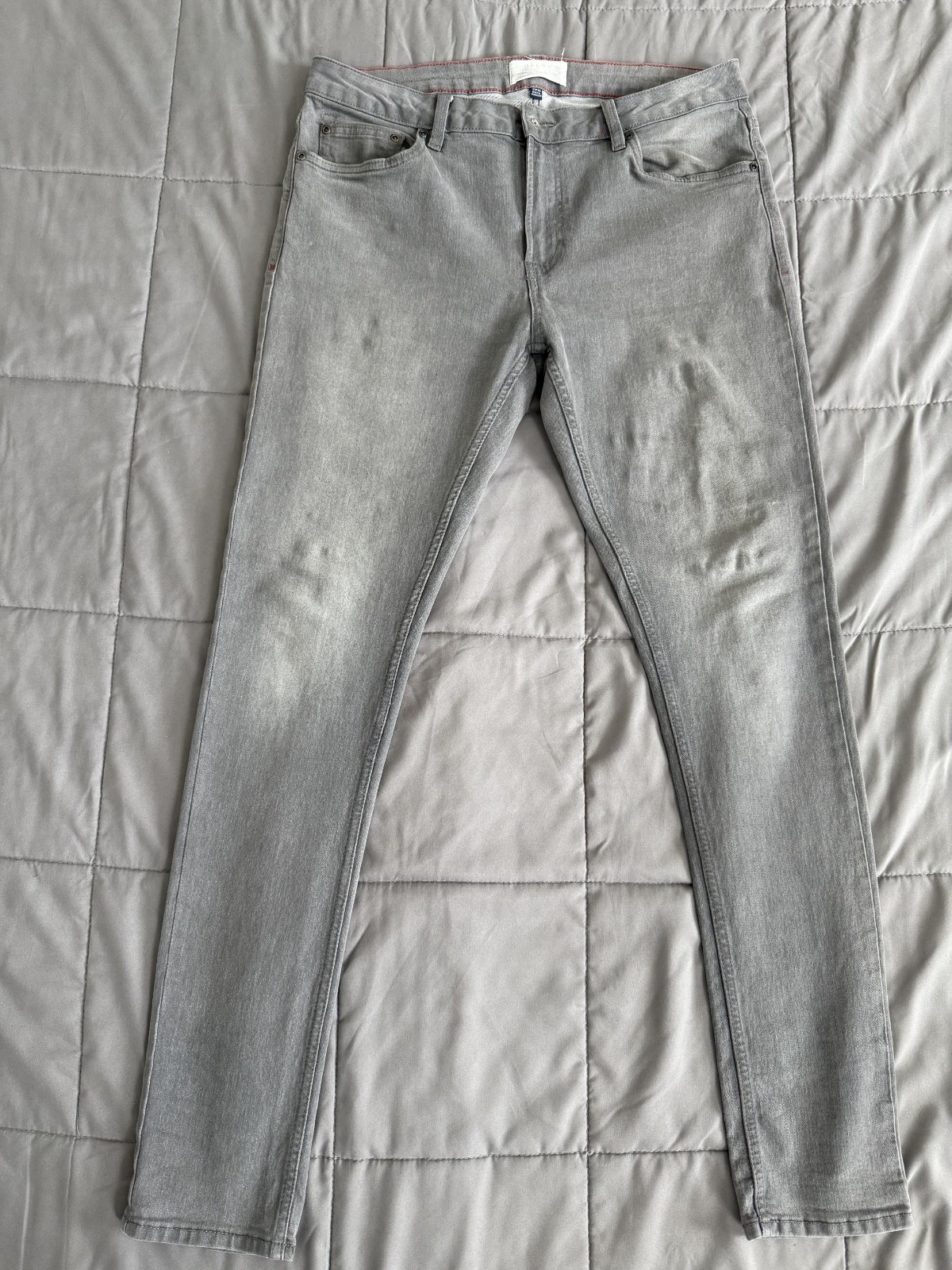 Jach’s Washed Gray Slim Jean Pants 5 Pockets Men 33/32