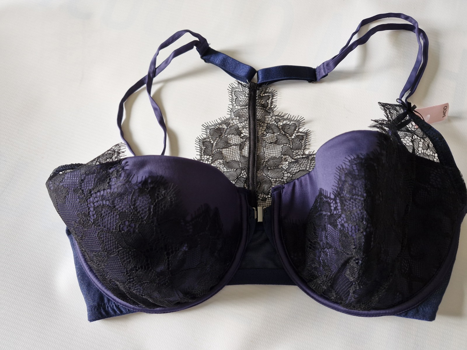 New Boux Avenue Amelie Balconette Black Blue Bra UK 30 32 34 36 B C D DD