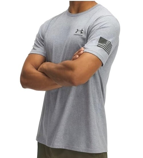 Under Armour 1389920 UA Men’s Freedom Snake Knife Cotton Steel Gray T-Shirt