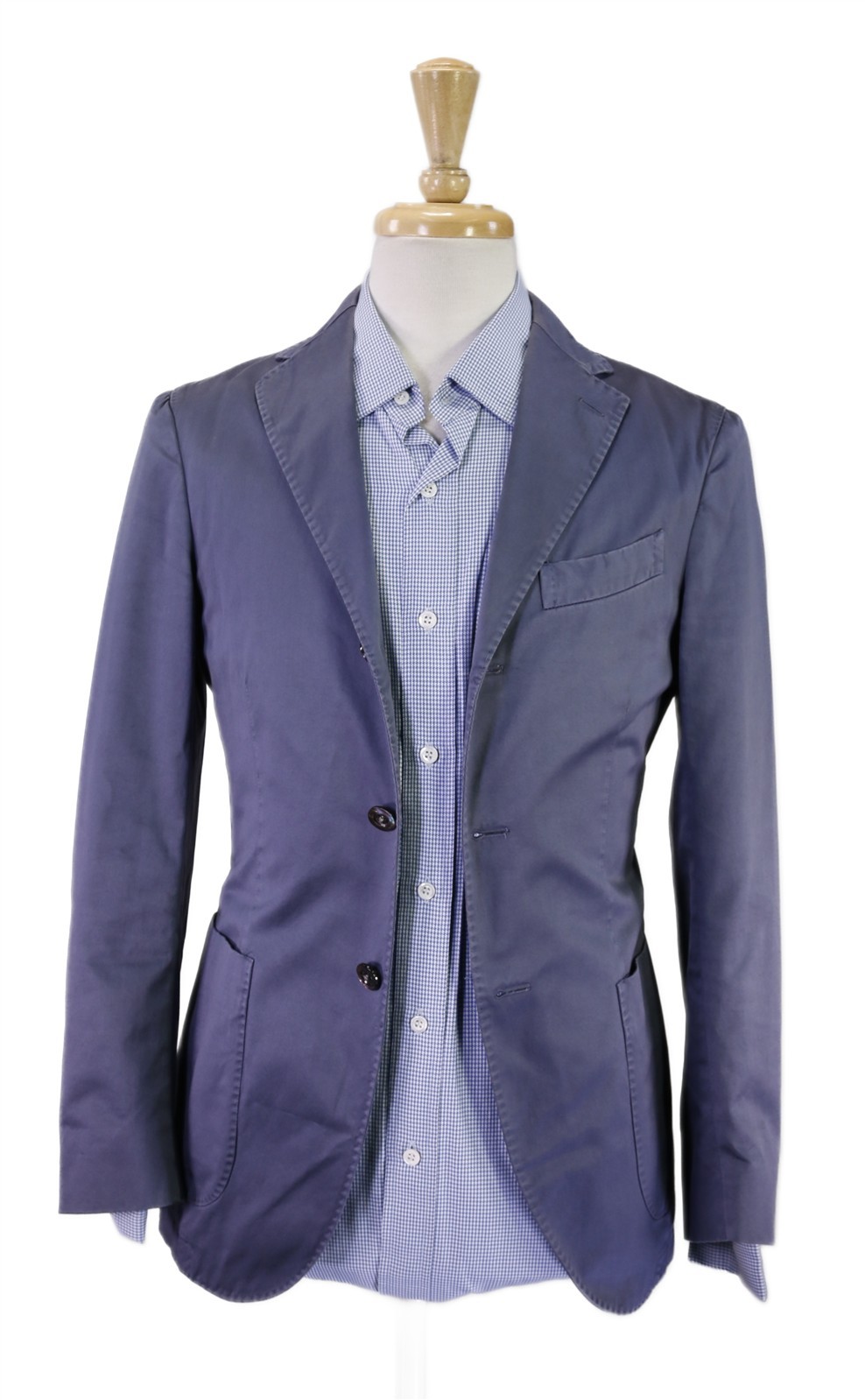 Boglioli Steele Blue Cotton Patch Pocket Blazer Jacket 34S