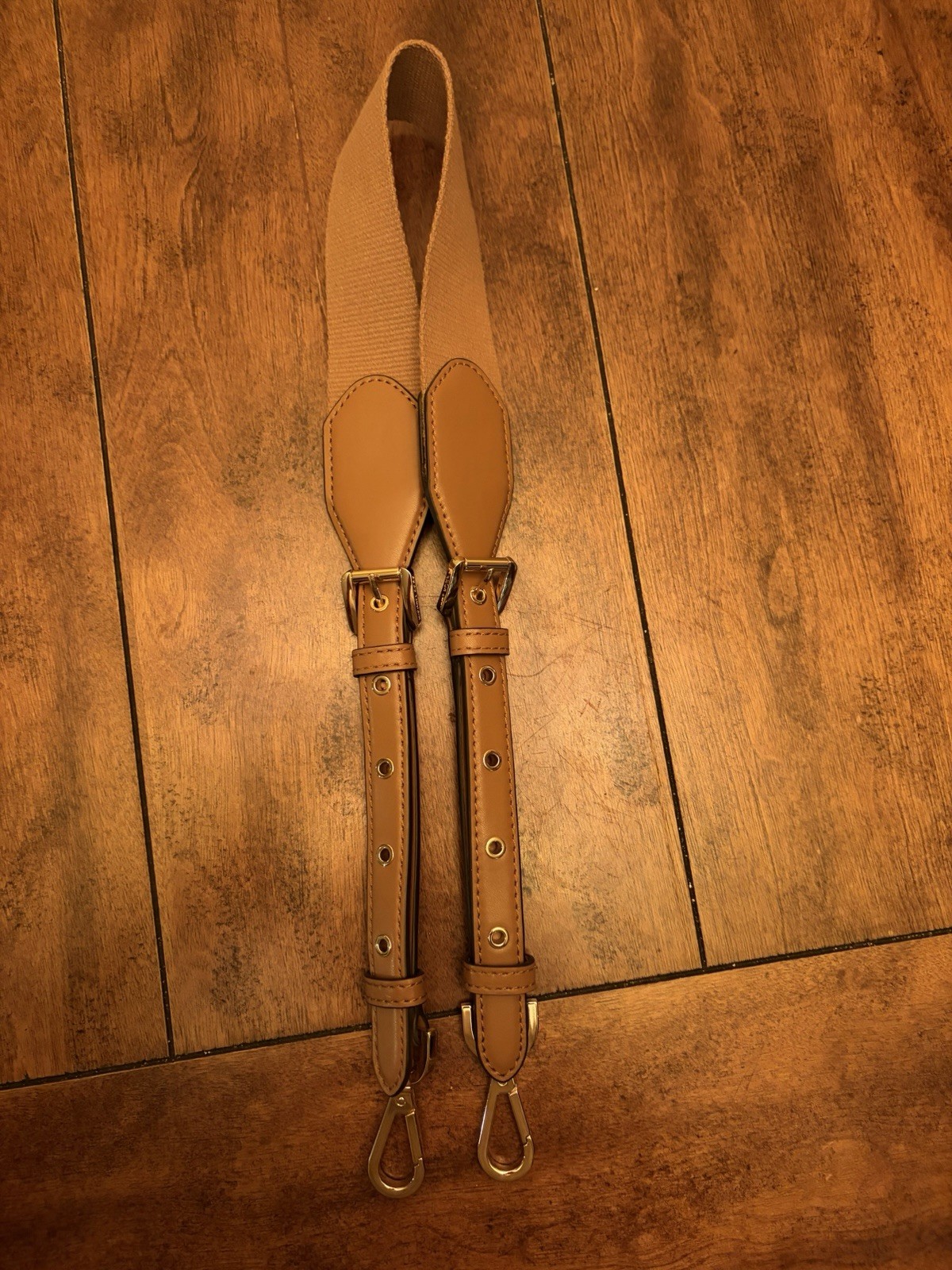 Michael Kors Leather Shoulder Strap Replacement Tan Gold Hardware