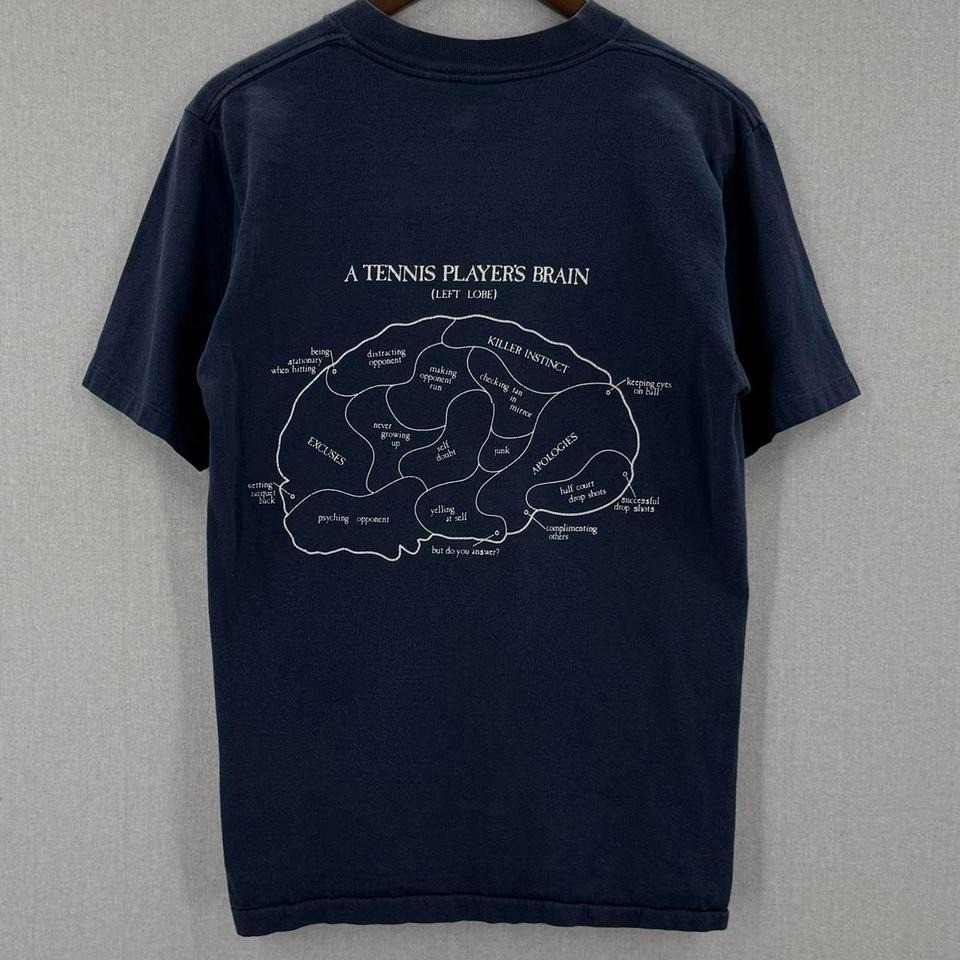 Vintage A Tennis Player’s Brain Parody Shirt Size Large
