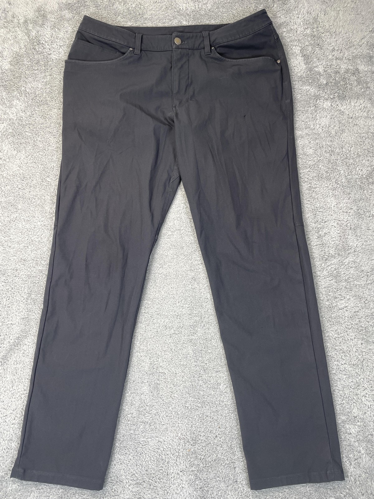 Lululemon Pants Mens Black Technical 5 Pocket Straight Leg Stretch YKK Zip