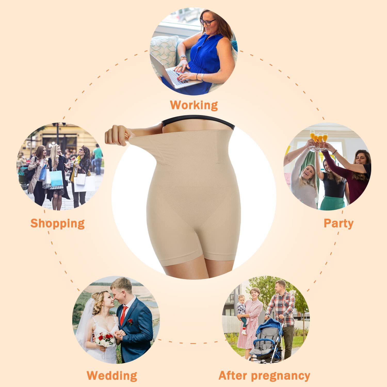 Tummy Control Panties High Waist Body Shaper Seamless Thigh Slimmer Slim Shorts