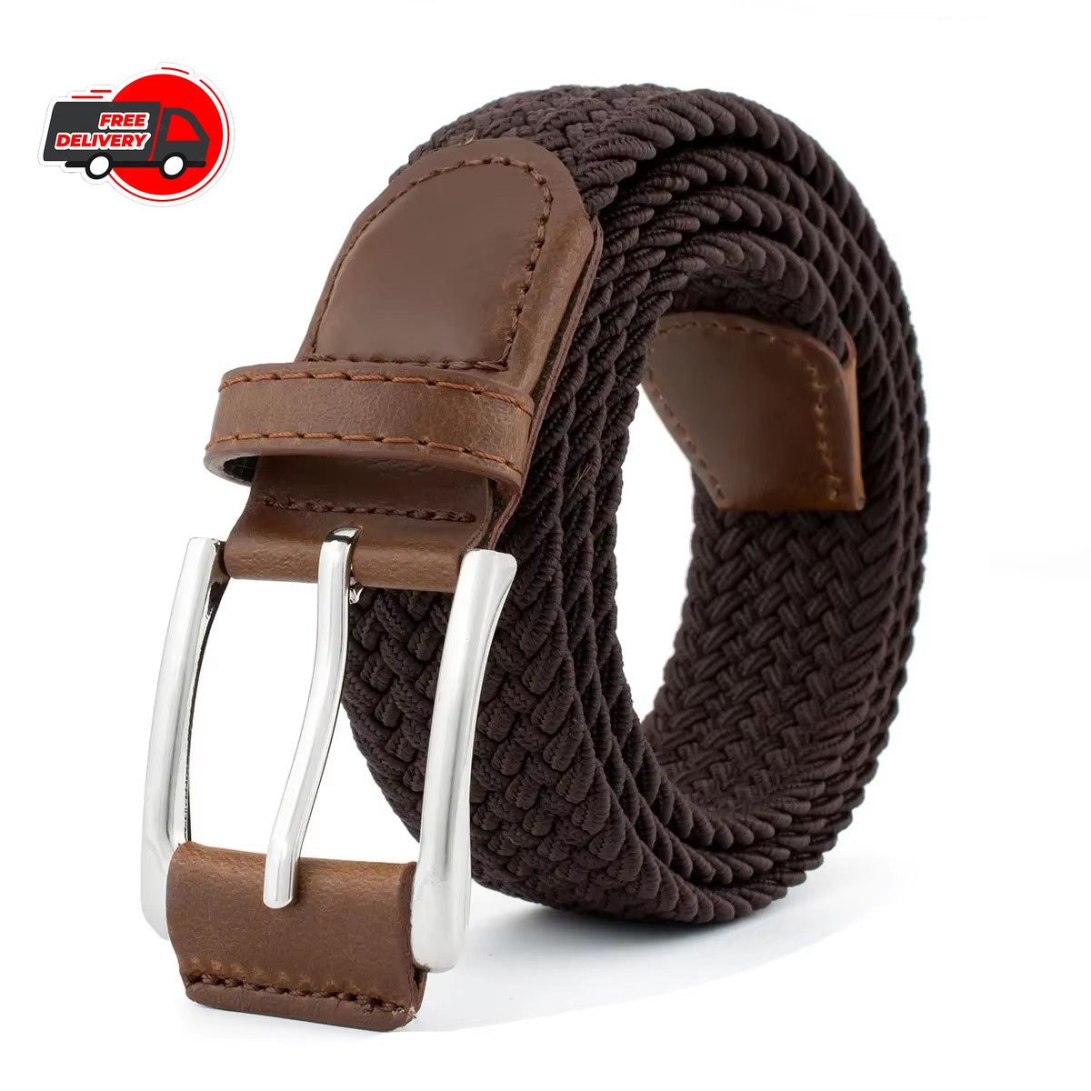 Elastic Fabric Braided Belt,Enduring Stretch Woven Belt for Unisex Men/Women