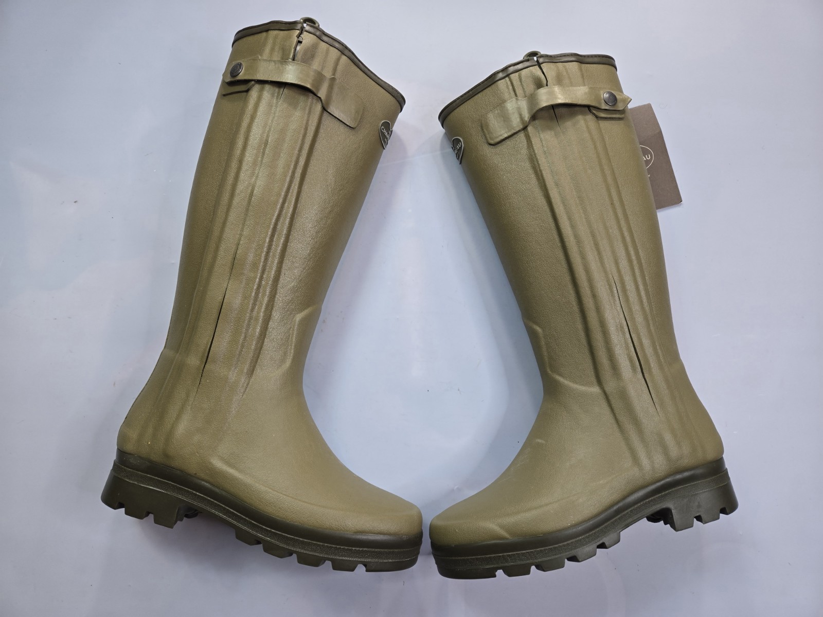 LE CHAMEAU CHASSEUR NEOPRENE LINED MEN’S ICONIC GREEN WELLINGTON BOOTS