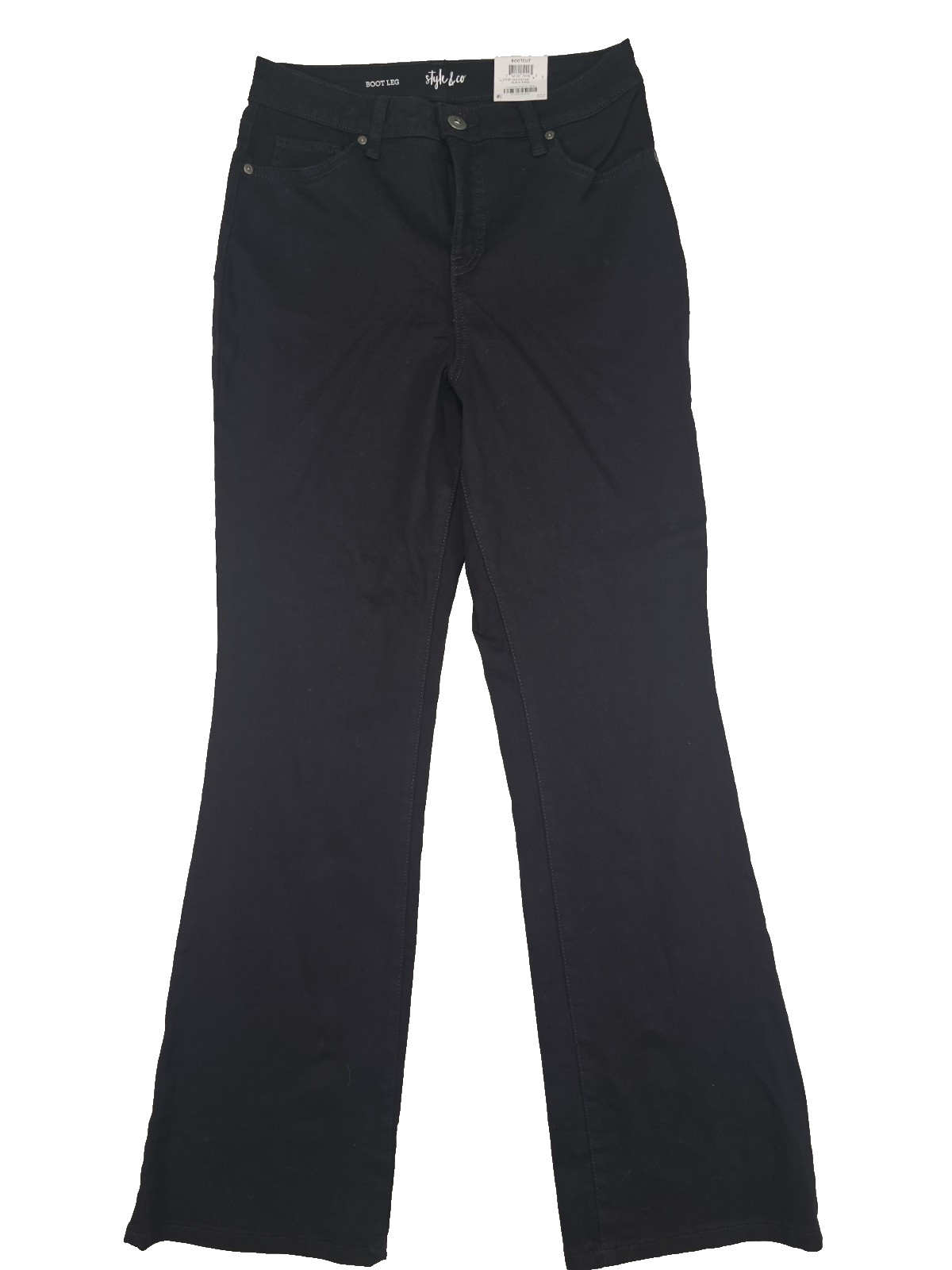 Brand New Style & Co Women’s Curvy-Fit Boot Cut High Rise Black Jeans Size 10