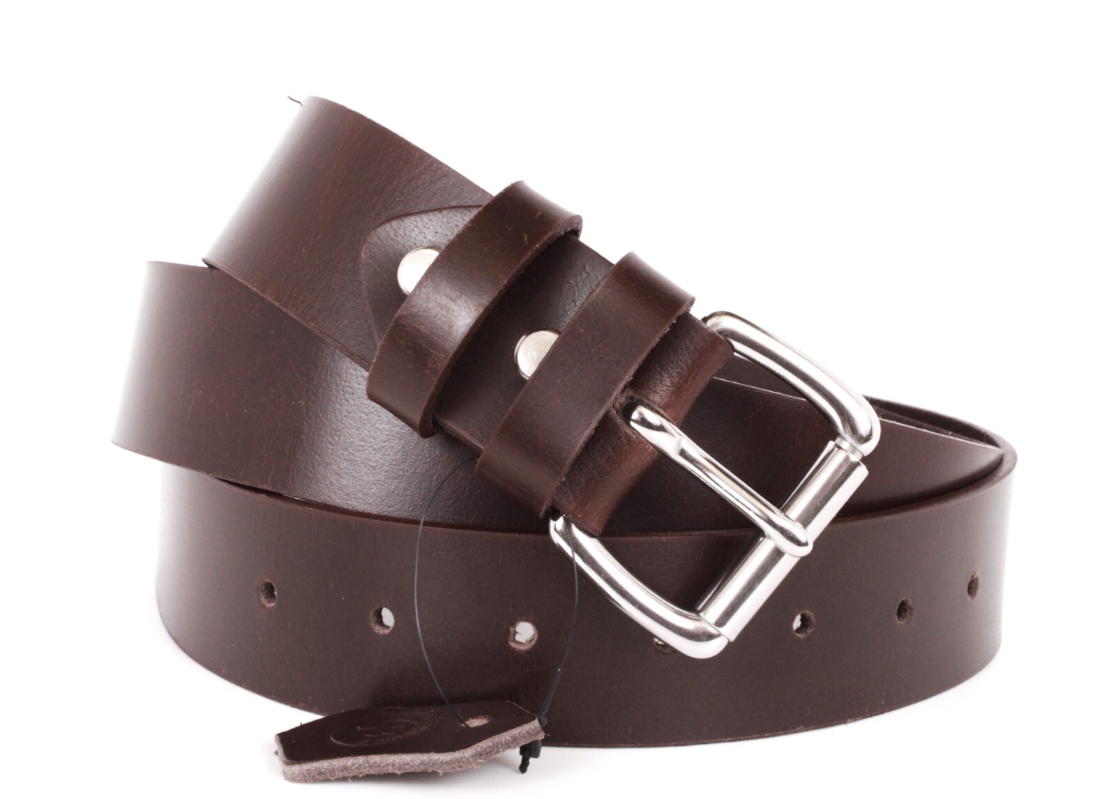 Men’s Genuine Buffalo FULL GRAIN Leather Belt 1.5” wide Amish Handmade in USA
