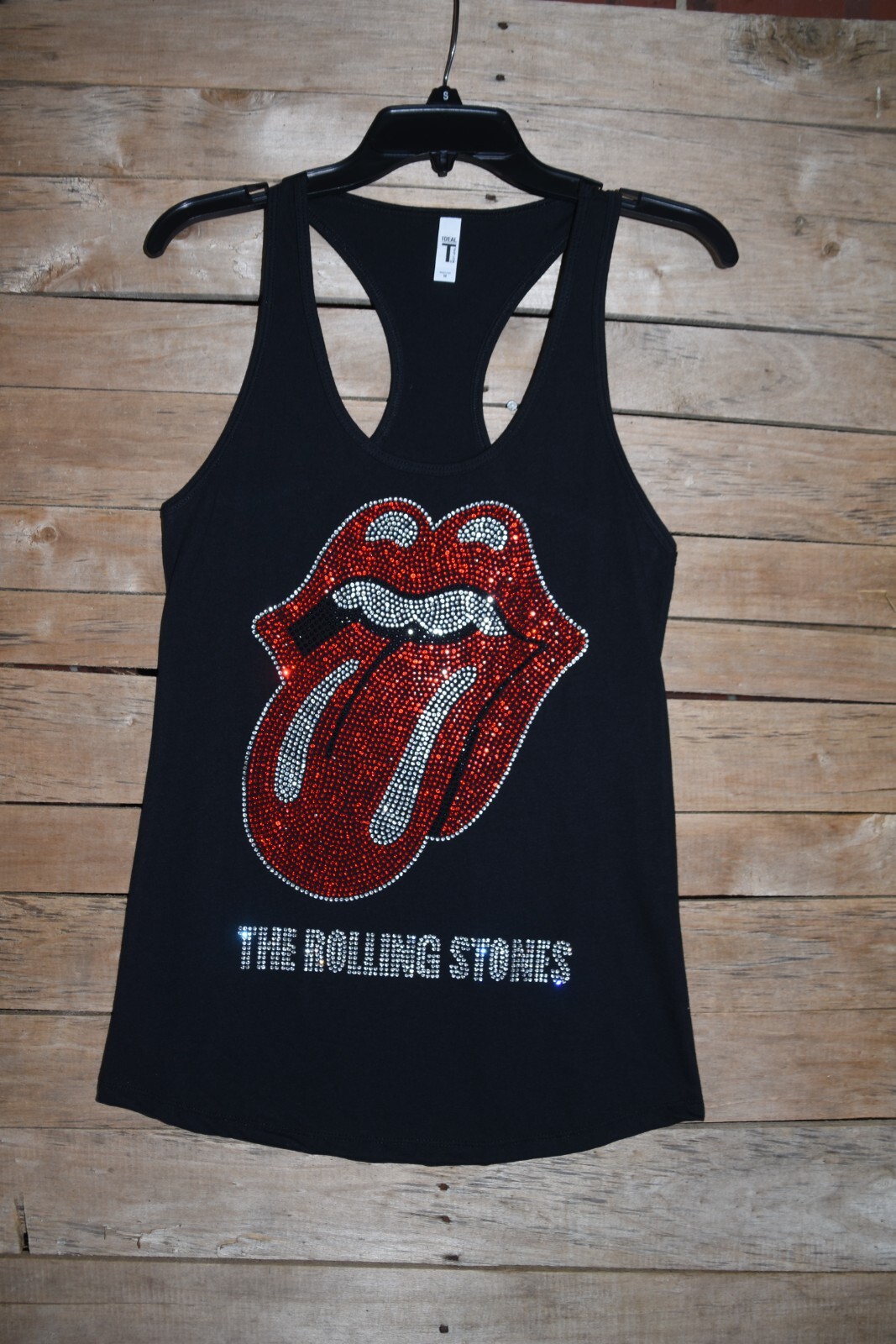 Rolling Stones rhinestone bling racer back tank top XS, S, M, L, XL,XXL