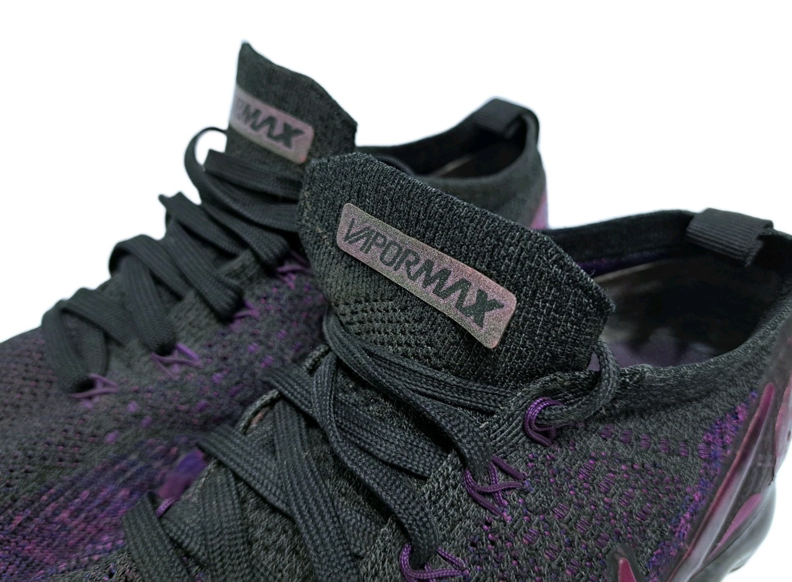 Nike Air VaporMax Mens 8.5 Flyknit 2 Night Purple Black 942842-013