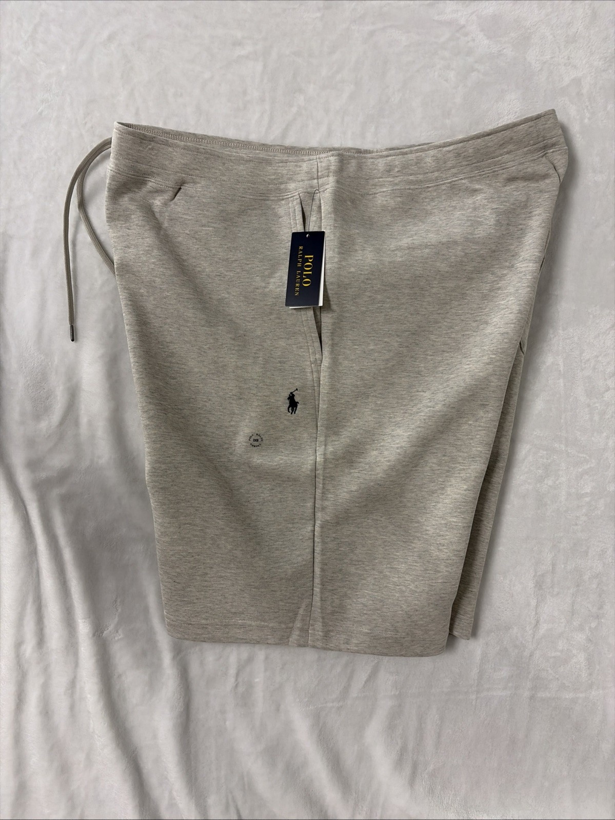 2XB POLO RALPH LAUREN Double Knit Shorts Men’s Athletic Grey heather Shorts