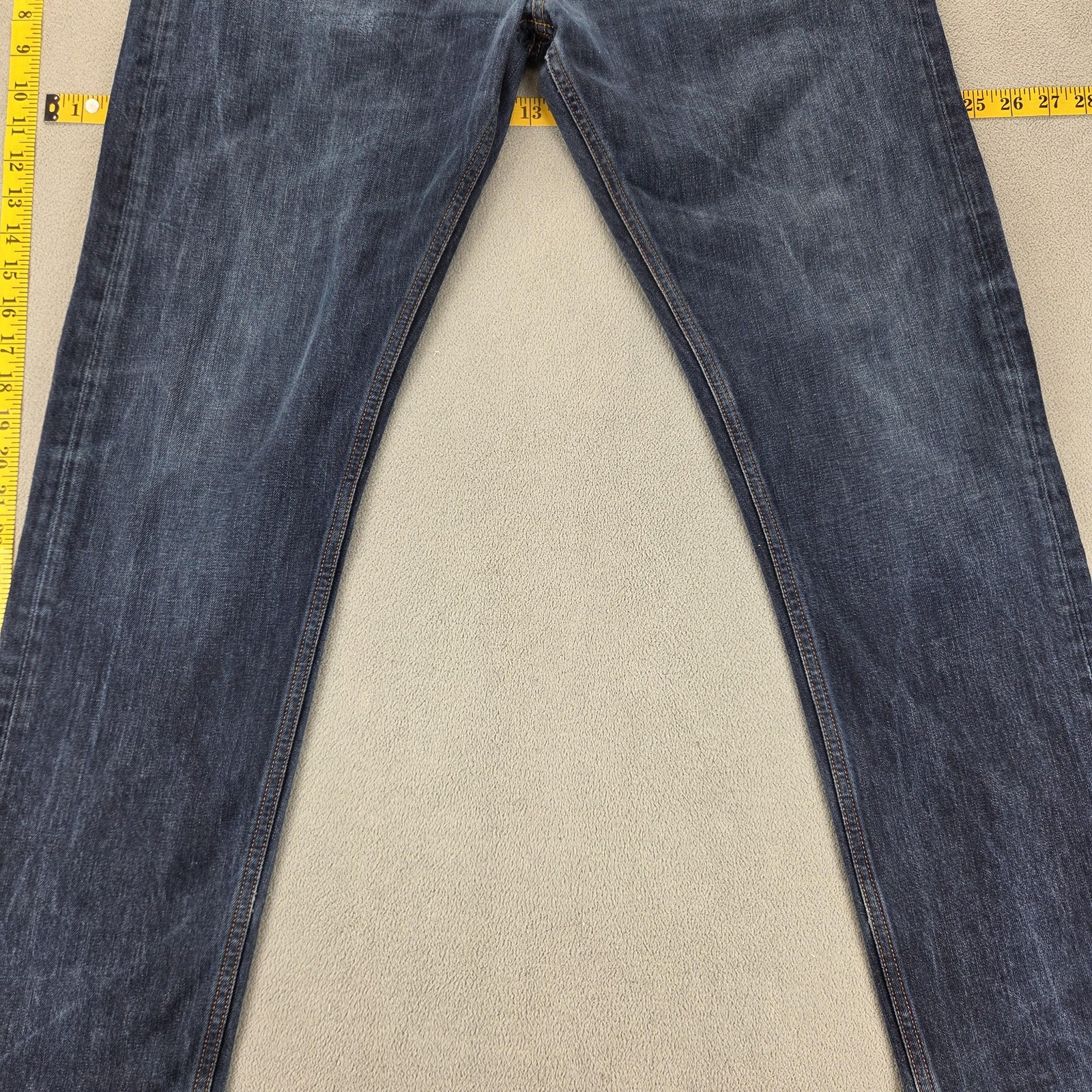 Stone Island Jeans Mens Blue RE-T Medium Wash Slim Button Fly Fits 32×32