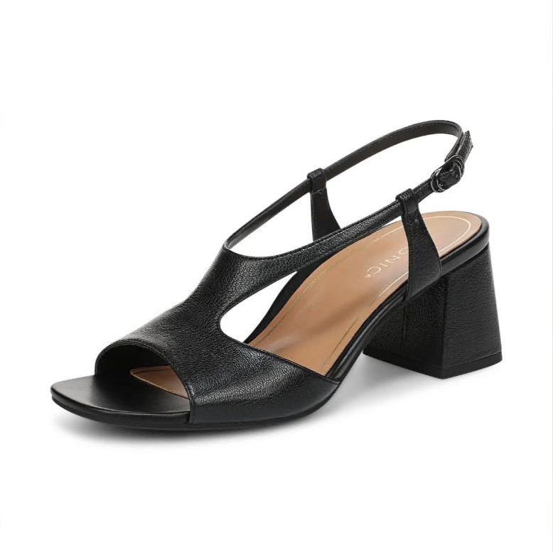 VIONIC Women’s Sandal Raquel Heeled Sandal Black Leather