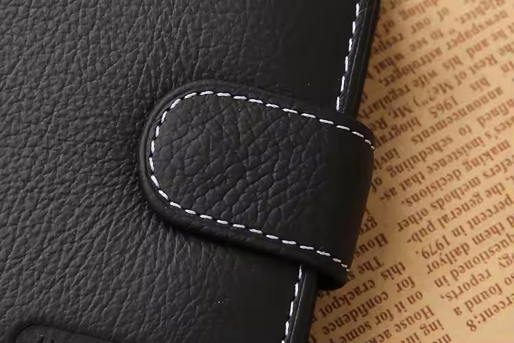 New Mens Leather Bifold Wallet Button Closure RFID Blocking Card Case/Cash