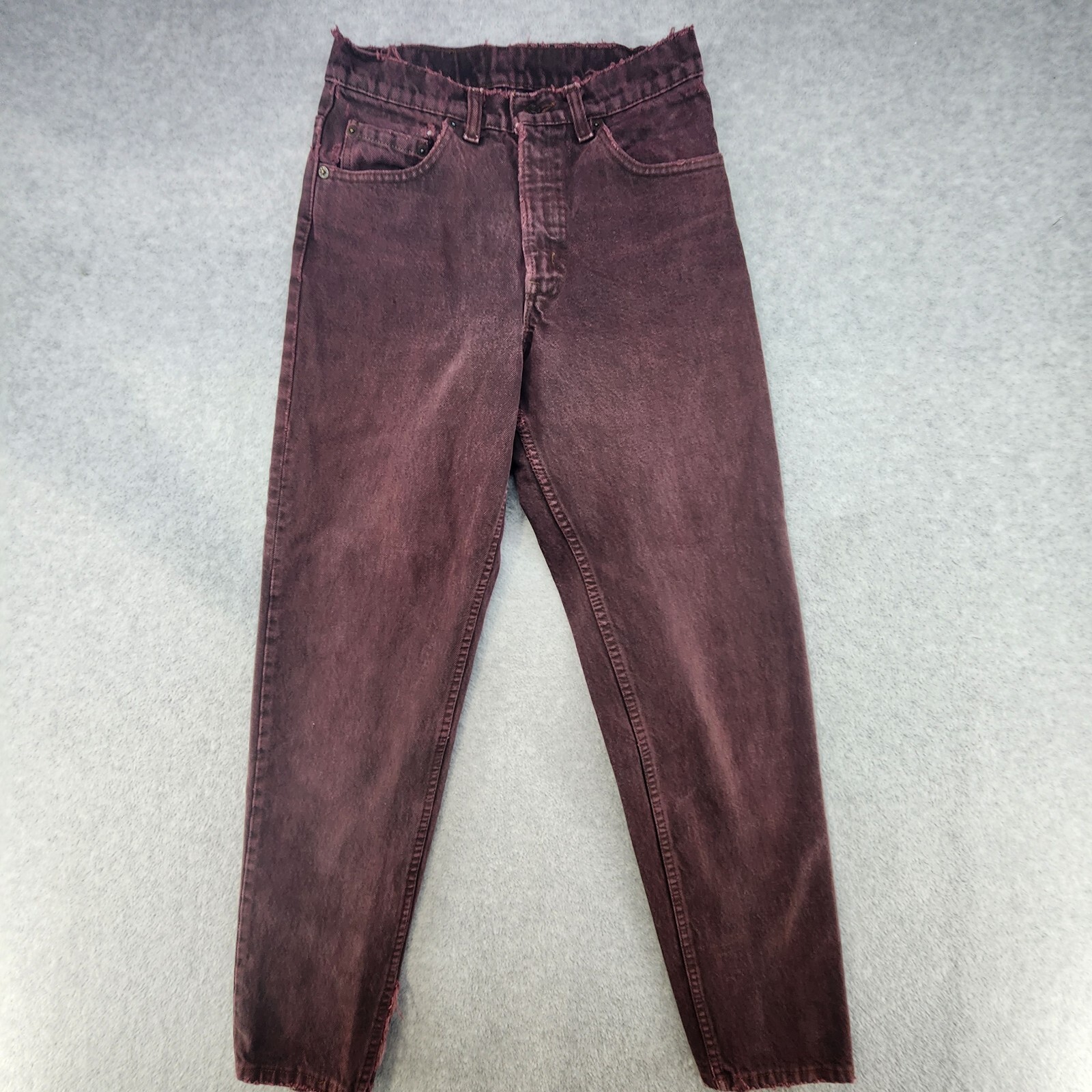 Levi’s 550 Straight Jeans Men’s Size W29 x L32 Maroon Denim Cotton Solid Button