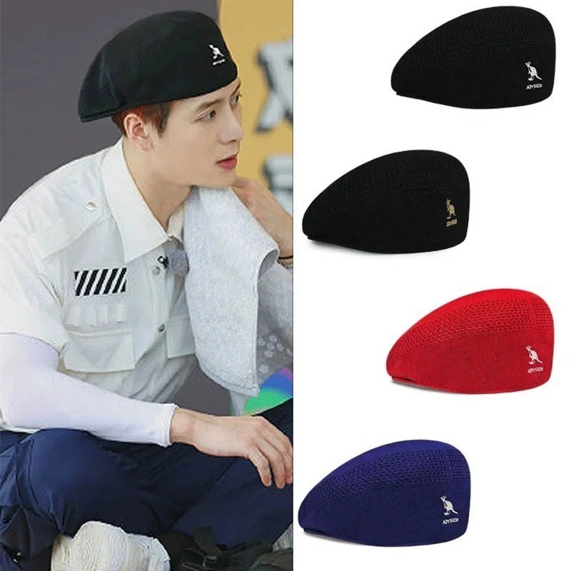 Kangol Breathable Beret Hat Summer Casual Woven Caps