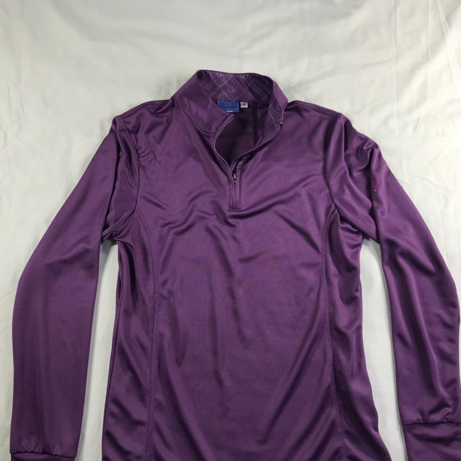 Ovation Womens Purple Quarter Zip Pullover Equestrian Riding Top Size Medium