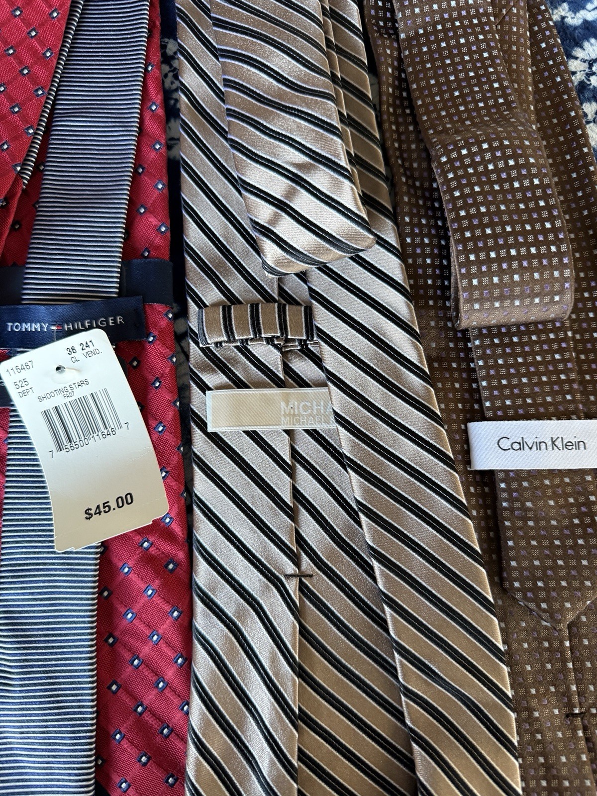 3 Designer Men’s Ties, Michael Kors, Tommy H, Calvin Klein