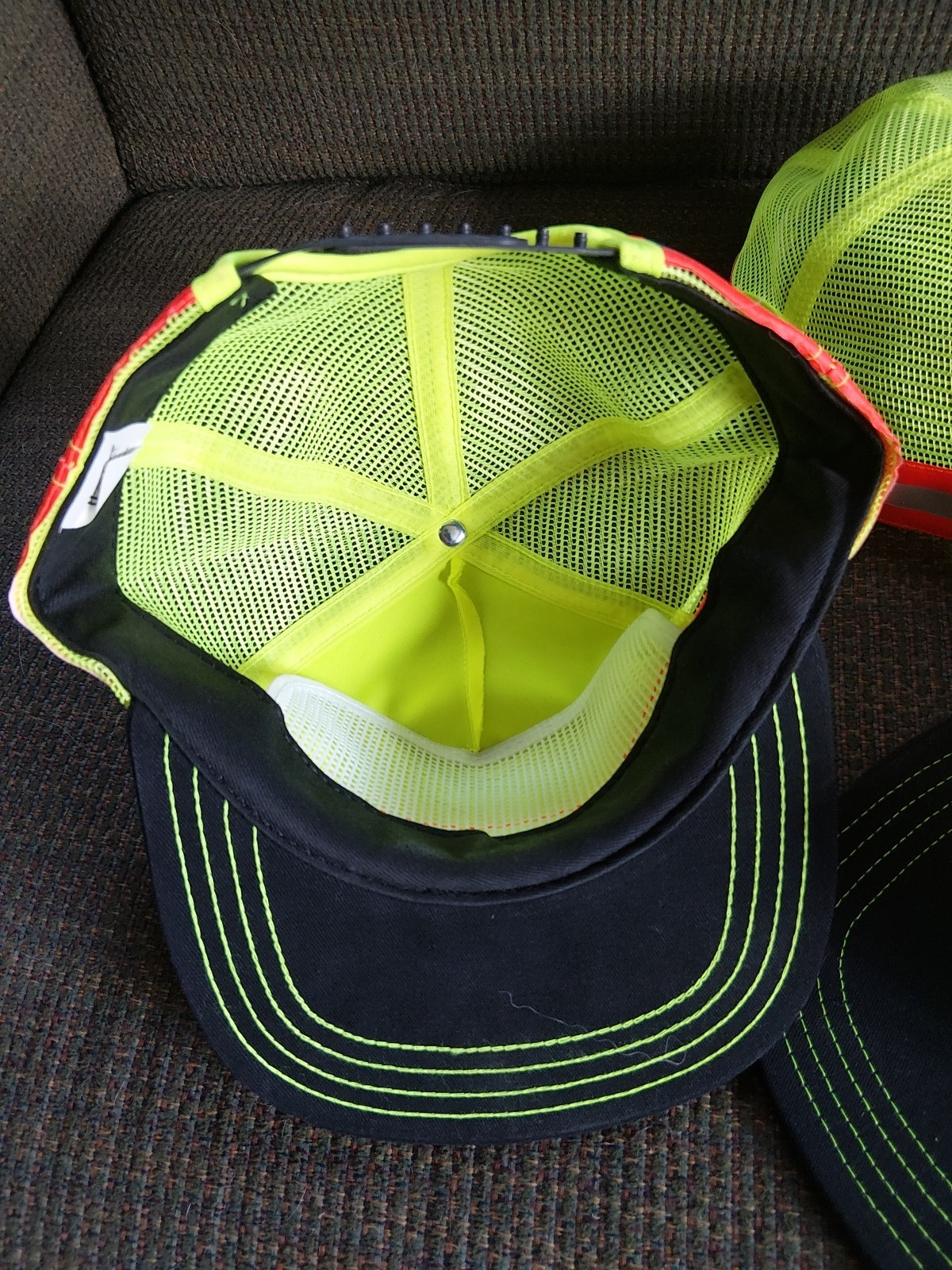NEW High Visibility Safety Cap Yellow Orange Reflective Baseball Construction