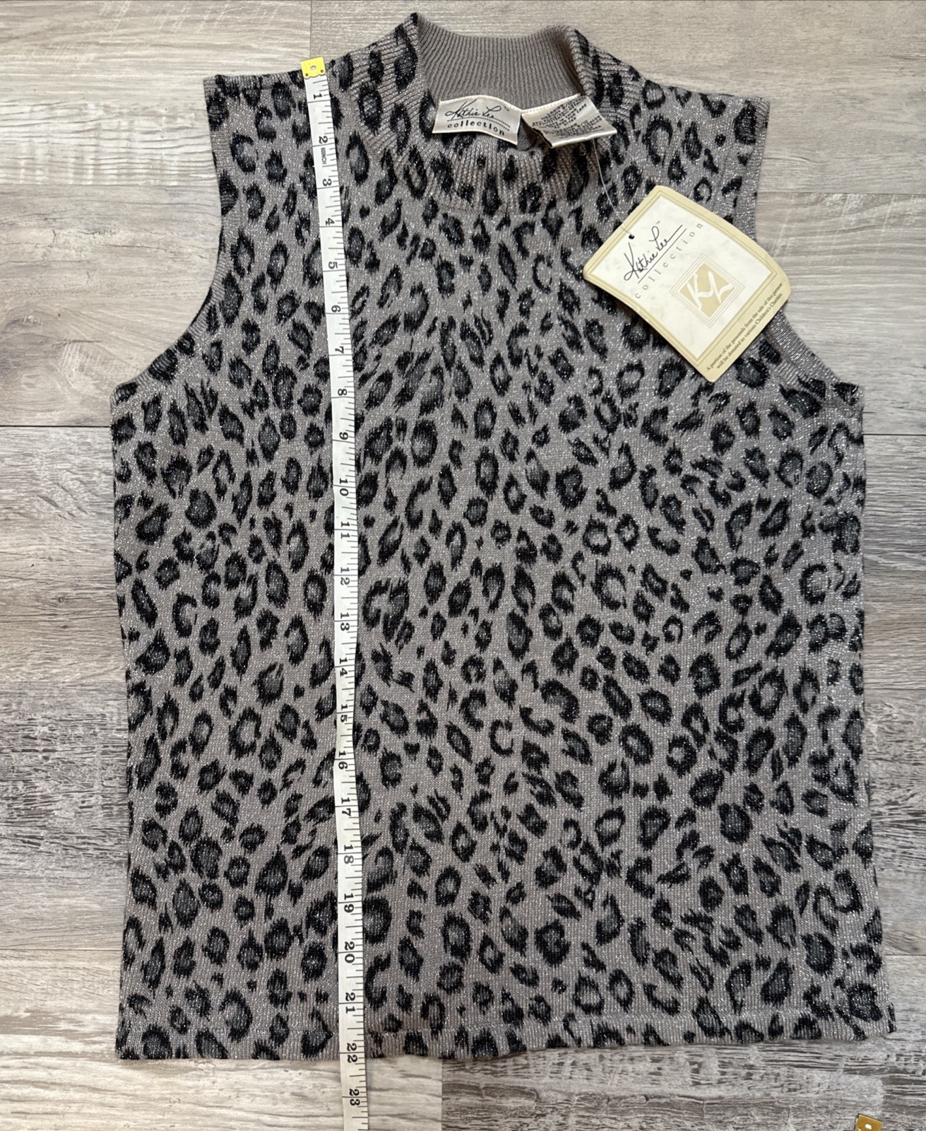 Y2K Mock Neck Tank Top Animal Print Whimsigoth Grunge Camisole Shimmer NWT M