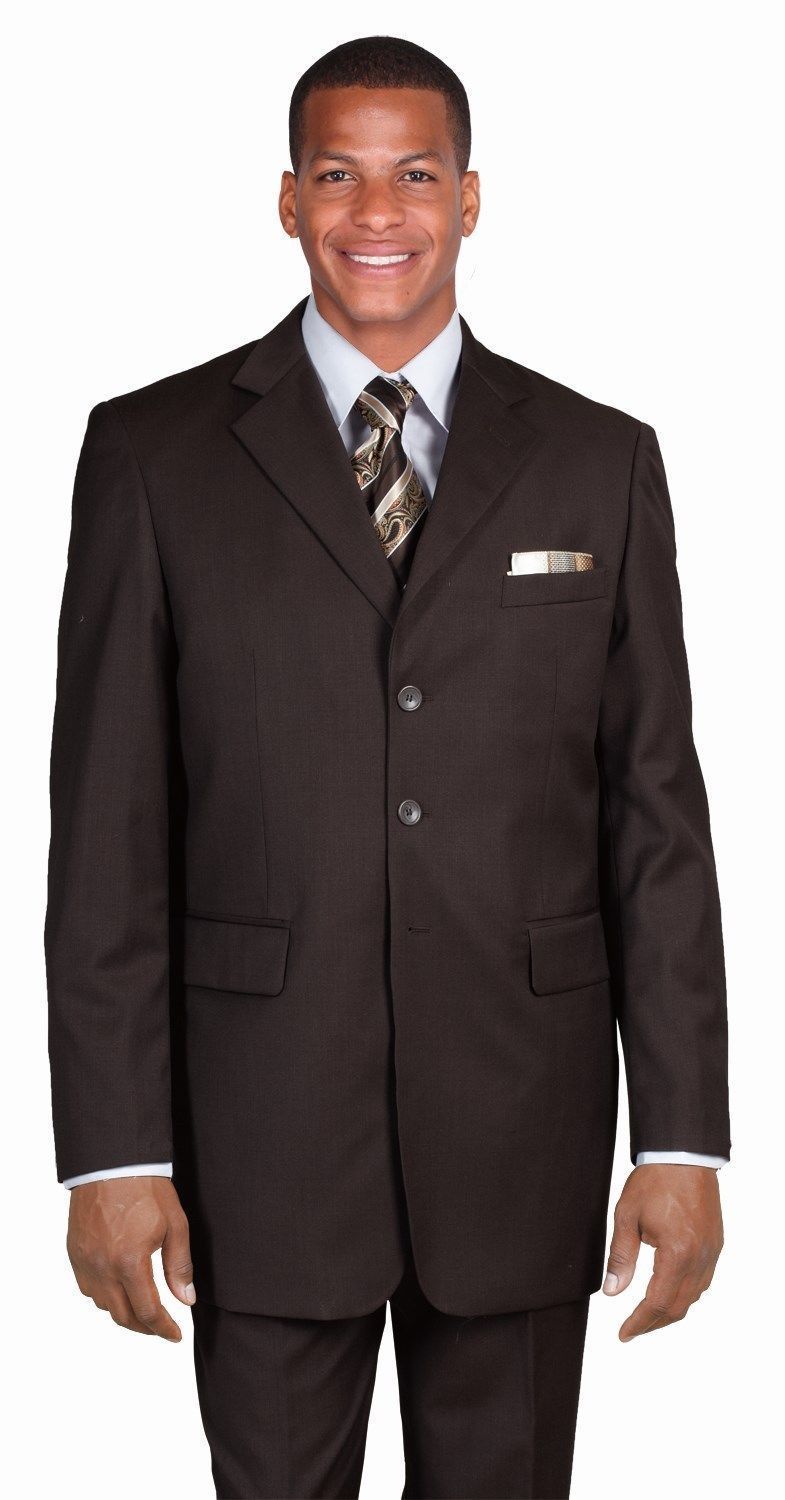 mens’ Polyester Basic Suit 3 Button by Fortino Landi Style 802P