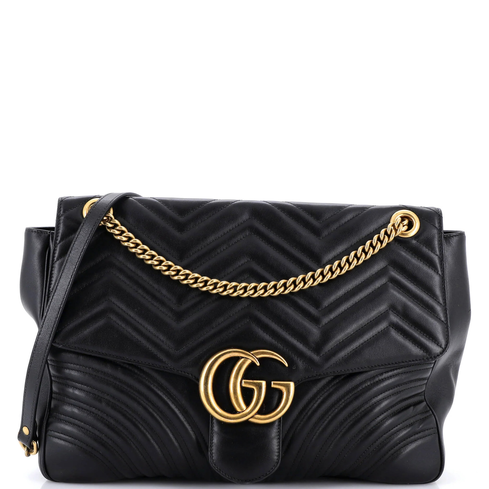 Gucci GG Marmont Flap Bag Matelasse Leather Large