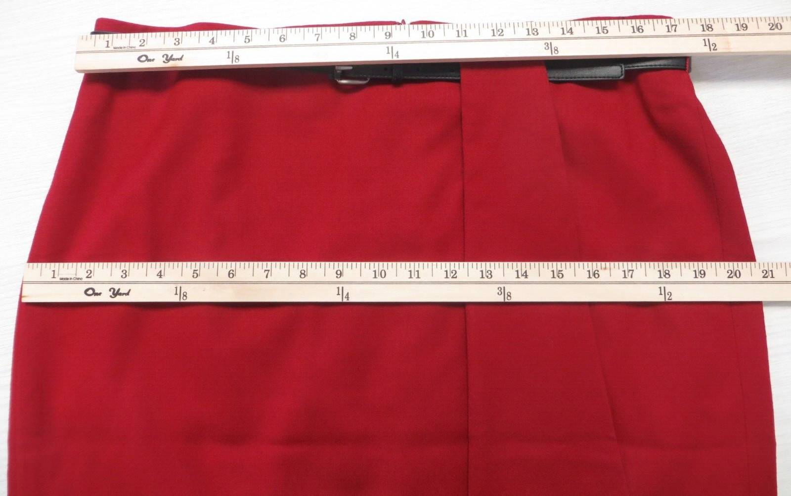 NWT TALBOTS Womens Flannel 99% Wool Belted Wrap Skirt Deep Dark Red 14 $129