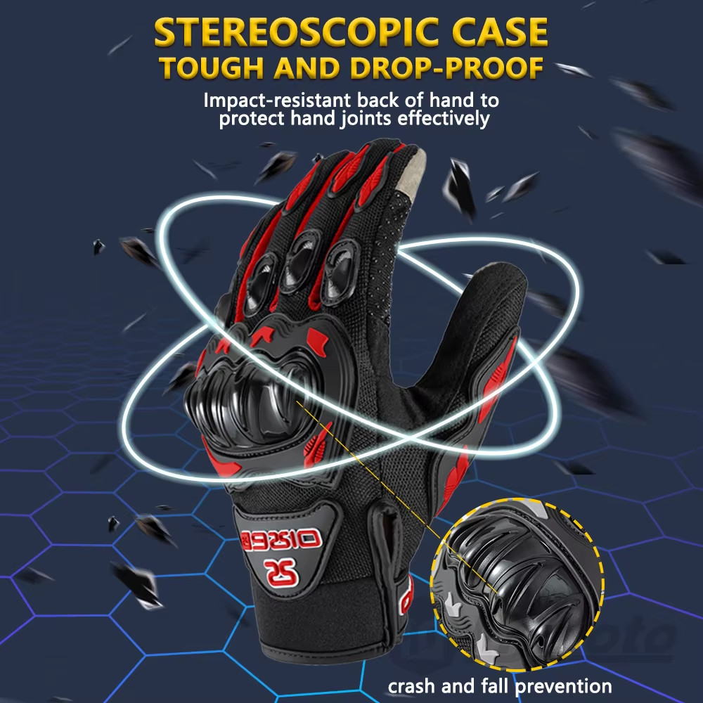 Summer Breathable Full Finger Motorcycle Gloves Non-Slip Wear-Resistant Motocros