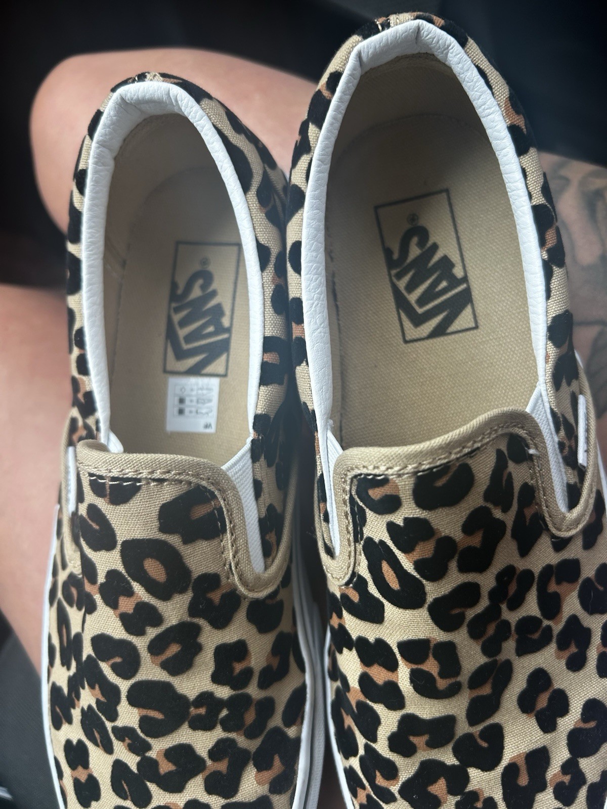 Vans Cheetah Print Slip Ons Size 8.5 Womens