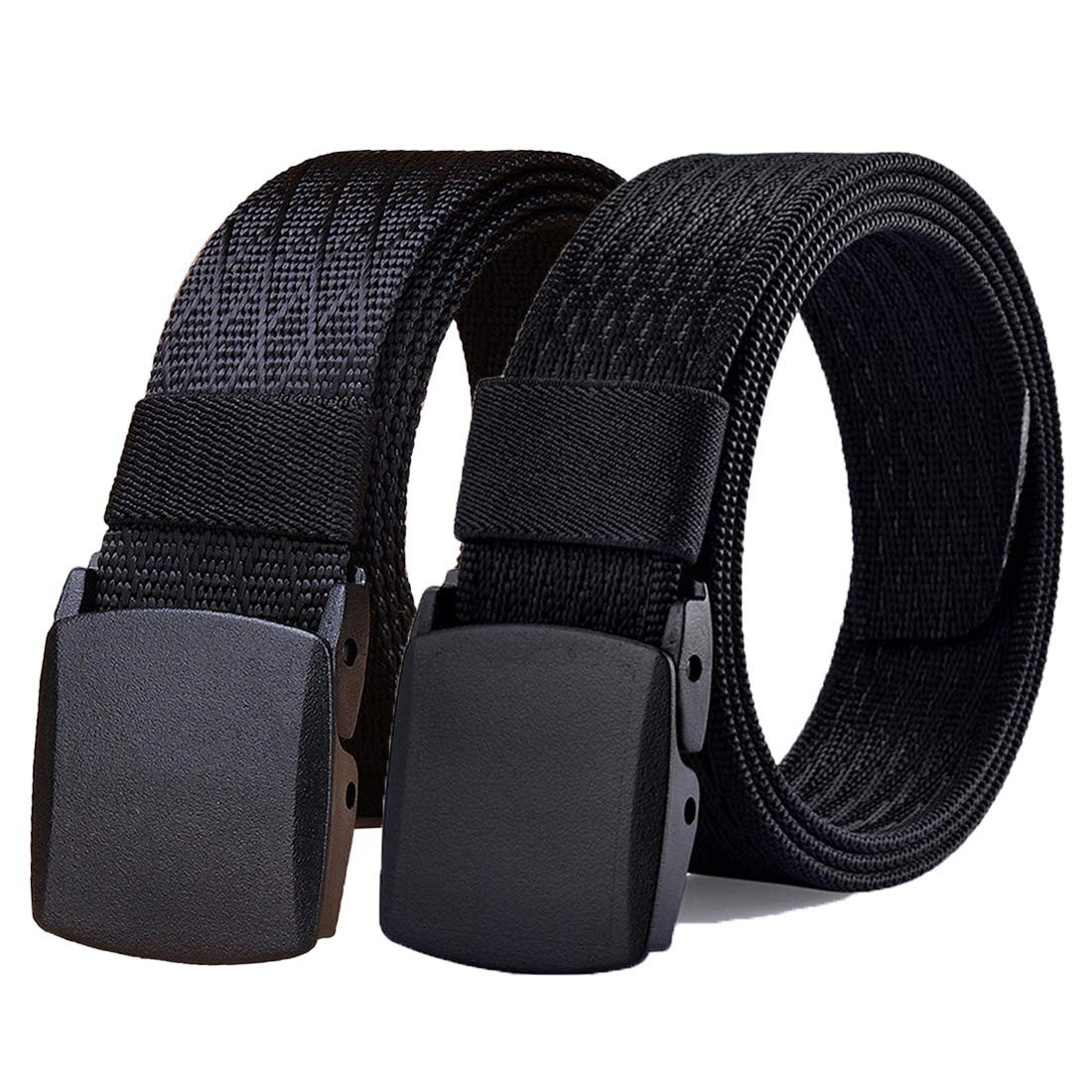 Men’s Nylon Web Belt – No Metal, Nickel-Free, Tactical Hiking Belt, Adjustable